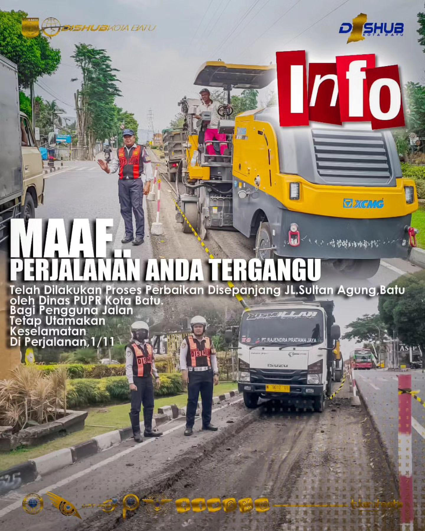 Perbaikan Jalan di Kota Batu Ganggu Perjalanan Pengguna Jalan