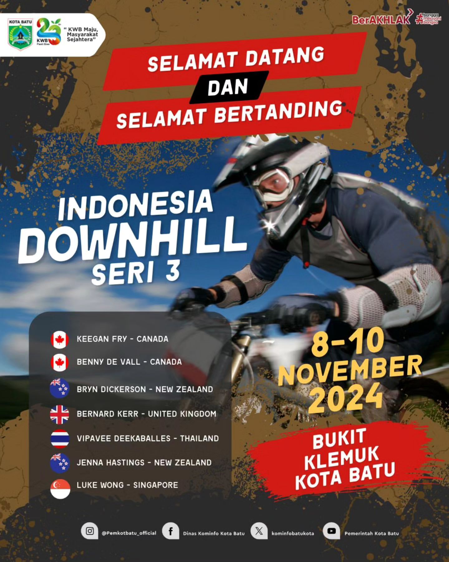 Kejuaraan Indonesia Downhill Seri 3 di Kota Batu