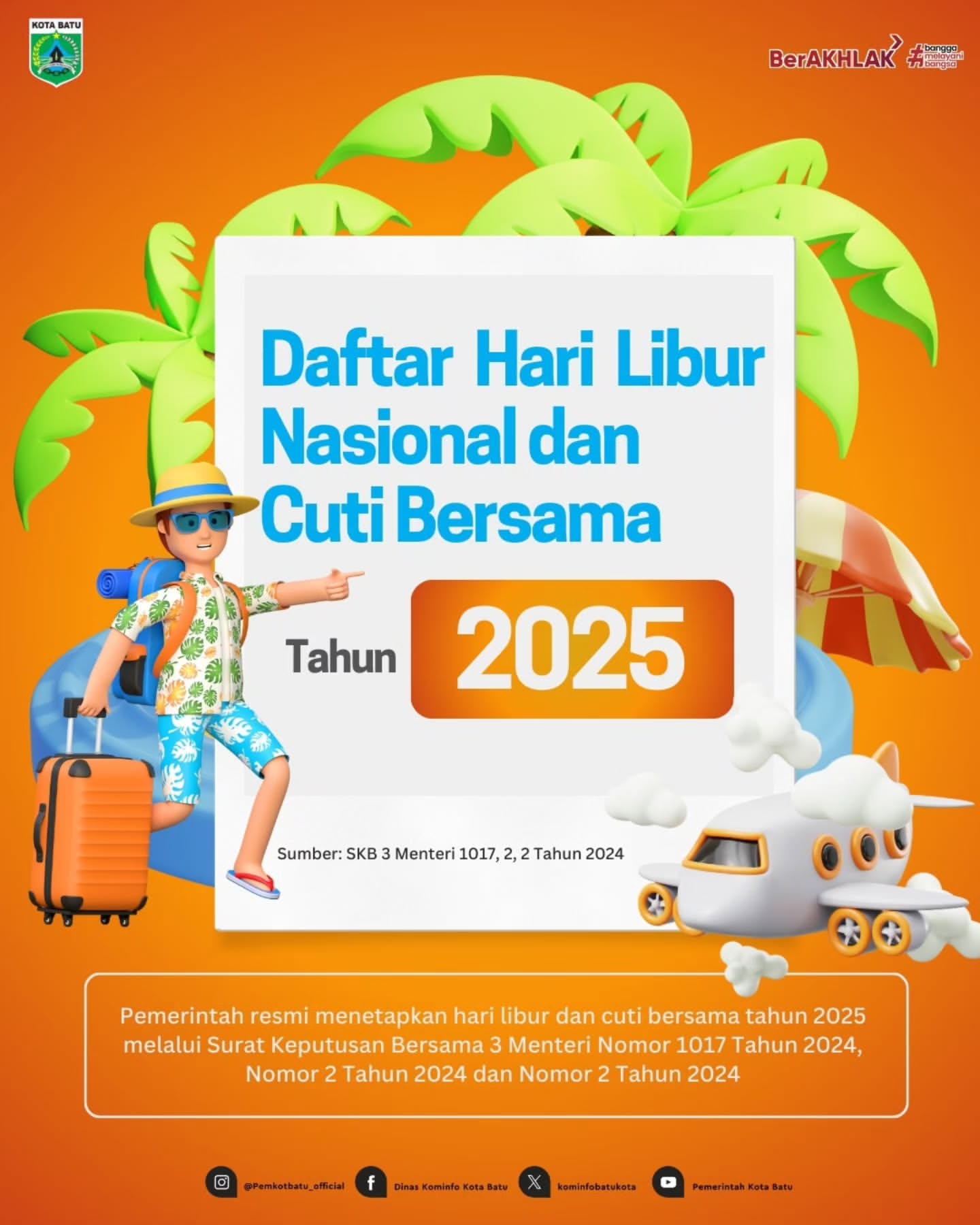 Daftar Hari Libur Nasional dan Cuti Bersama Tahun 2025