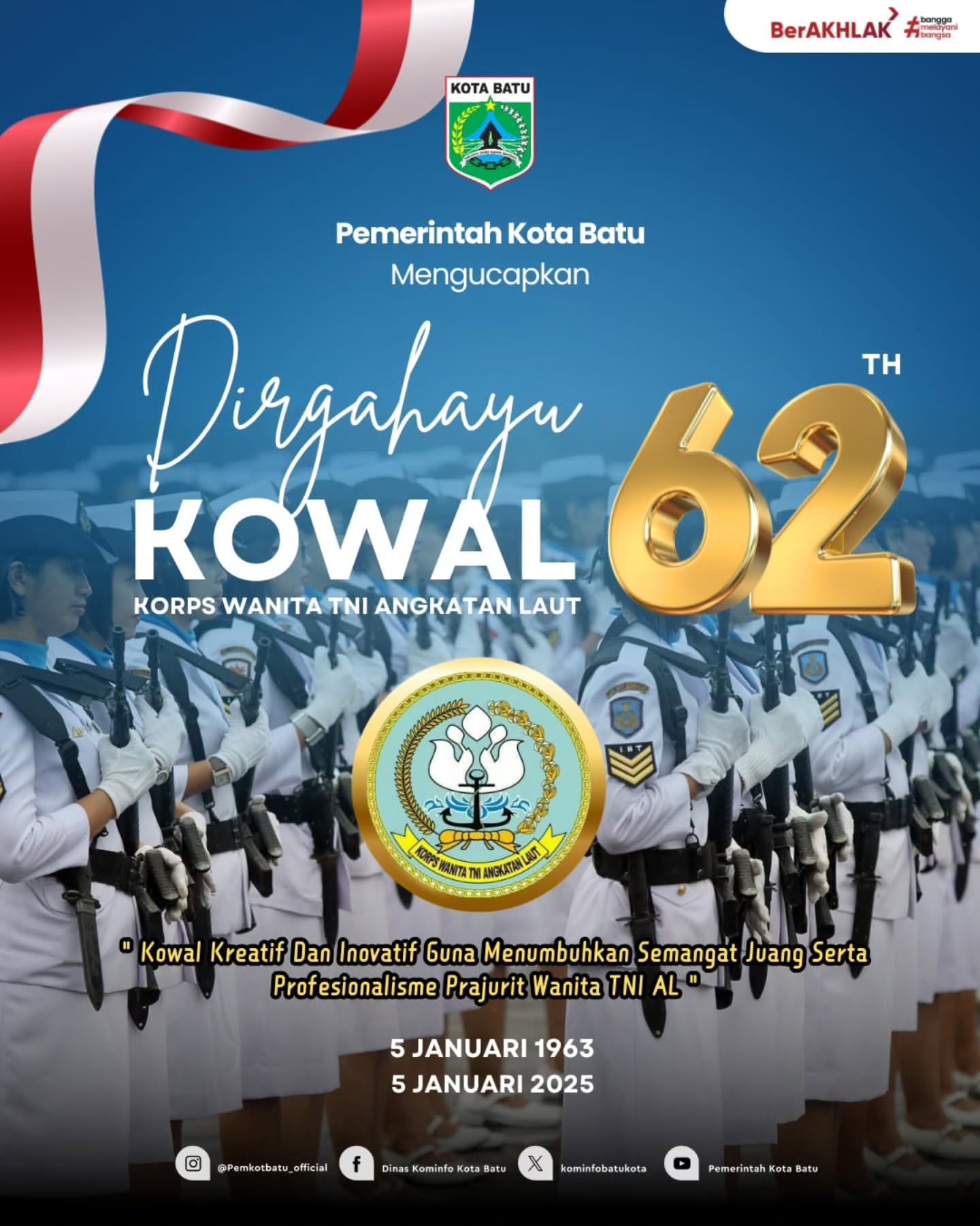 Dirgahayu Korps Wanita TNI Angkatan Laut ke-62