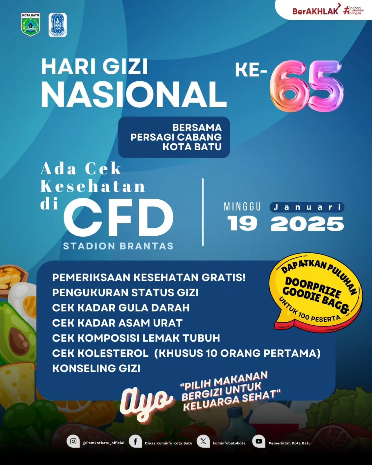 Perayaan Hari Gizi Nasional ke-65 di Kota Batu