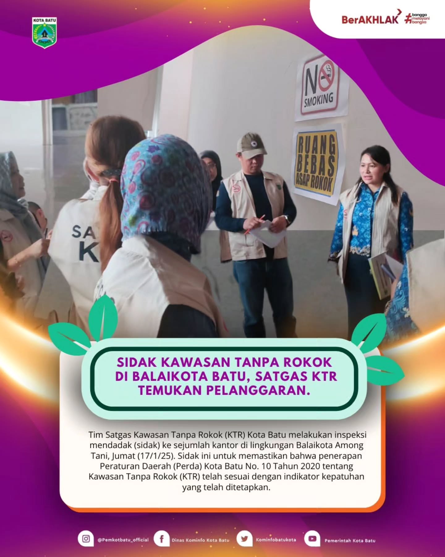 Tim Satgas KTR Temukan Pelanggaran Saat Sidak di Balaikota Batu
