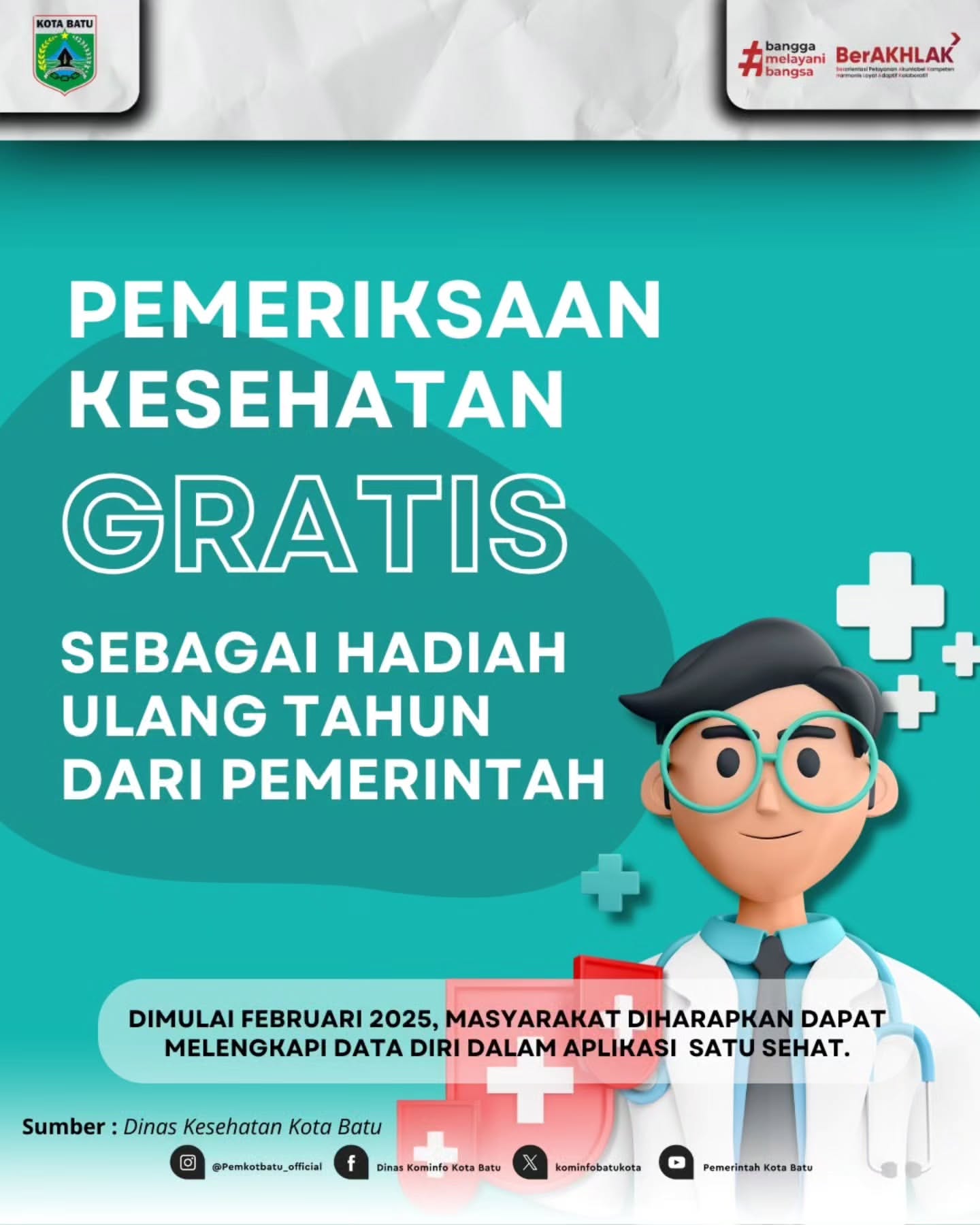 Pemerintah Kota Batu Hadirkan Pemeriksaan Kesehatan Gratis untuk Masyarakat
