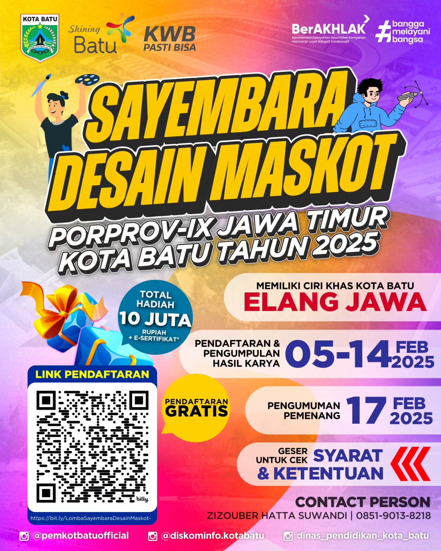 Sayembara Desain Maskot PORPROV-IX Jawa Timur 2025 Dimulai