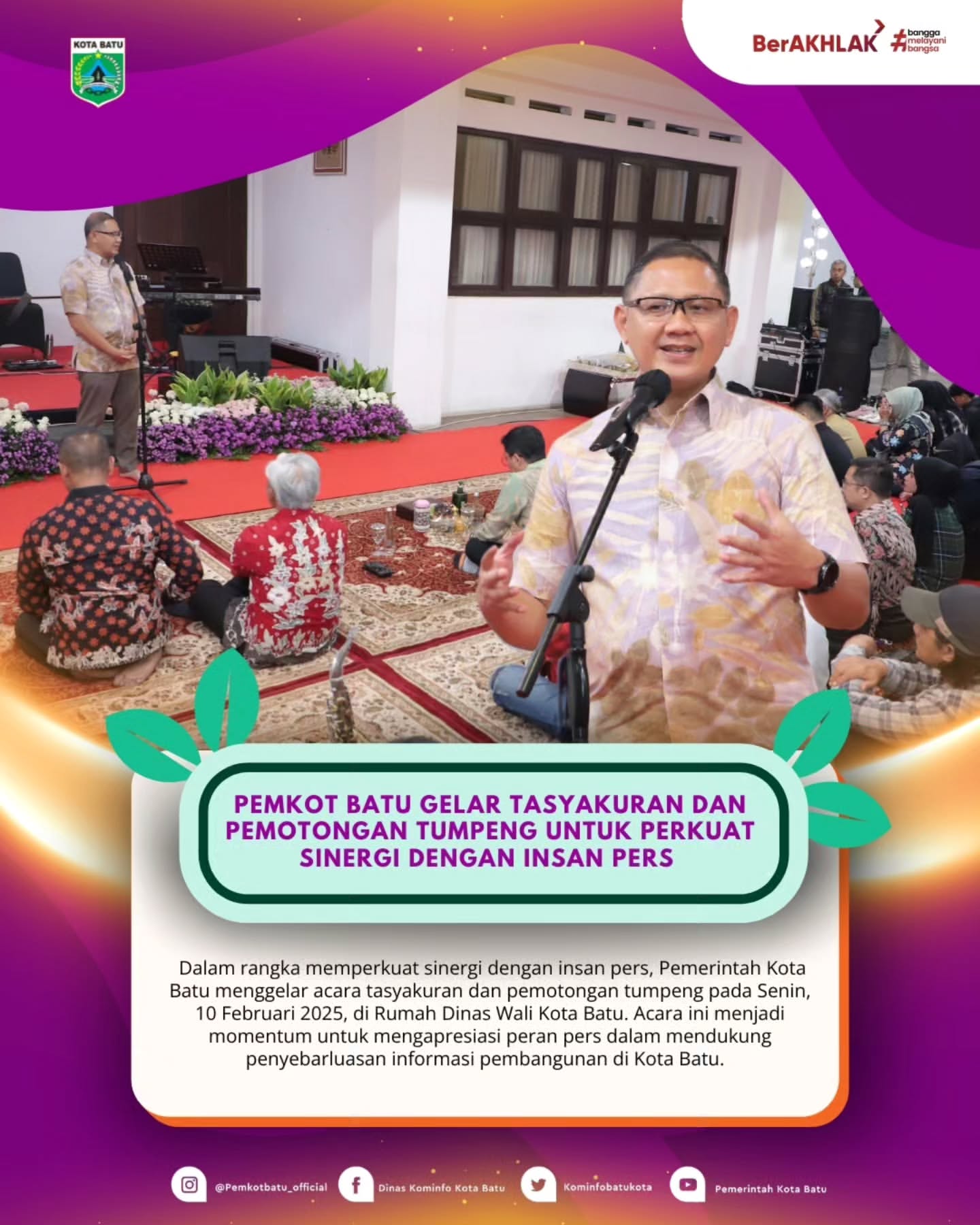 Pemkot Batu Rayakan Hari Pers Nasional 2025 dengan Tasyakuran