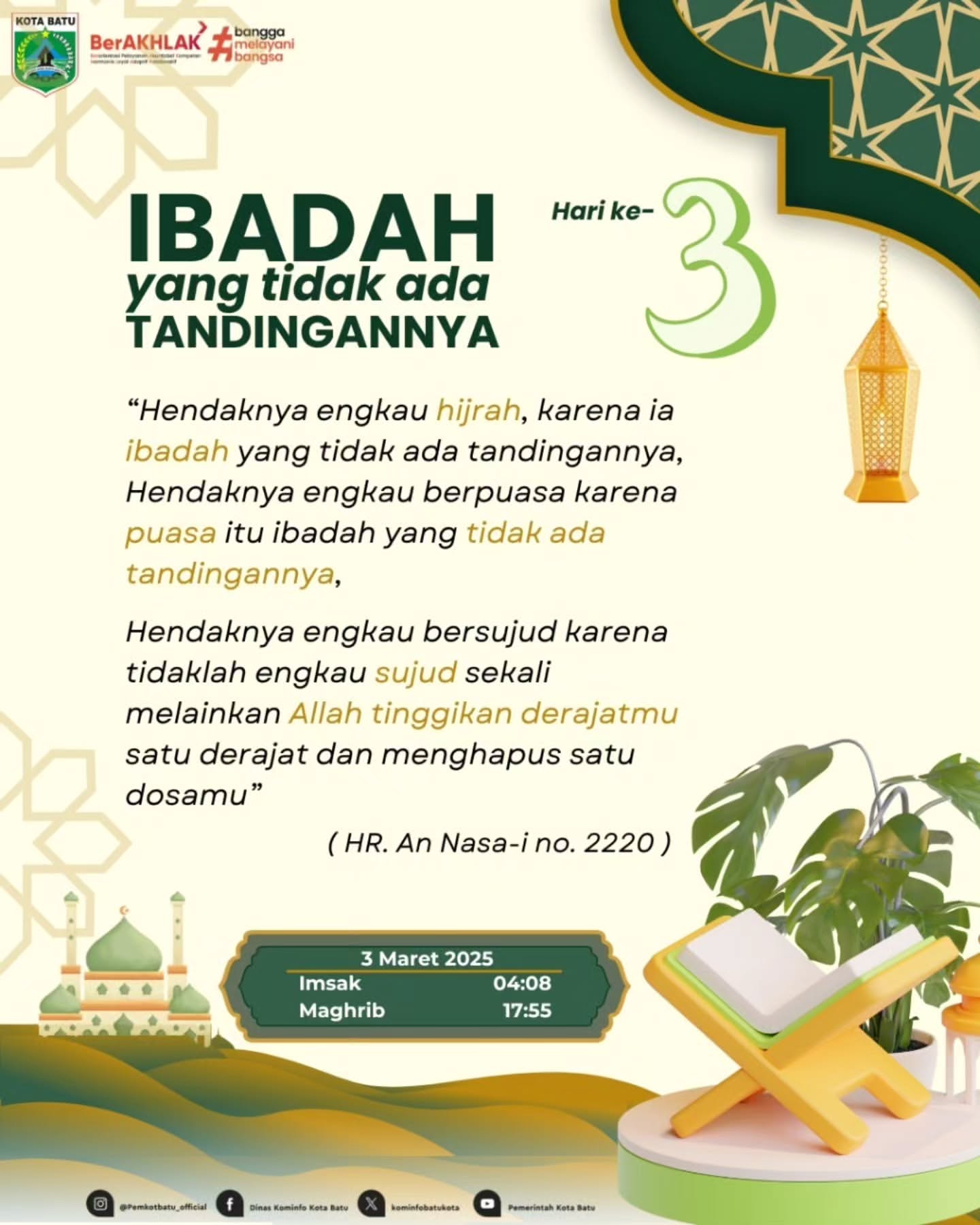 Hari ke-3 Ramadan: Ibadah Puasa yang Bermakna