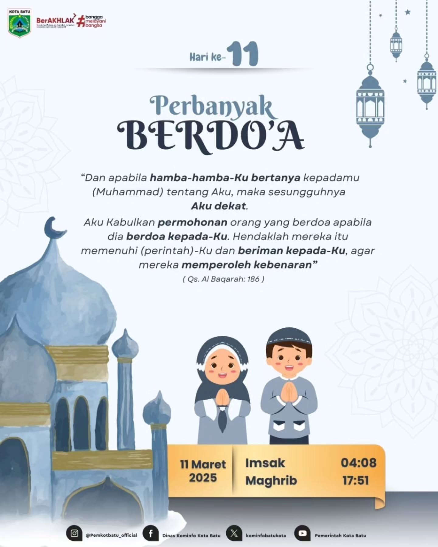 Hari ke-11 Ramadan: Saat yang Tepat untuk Berdoa