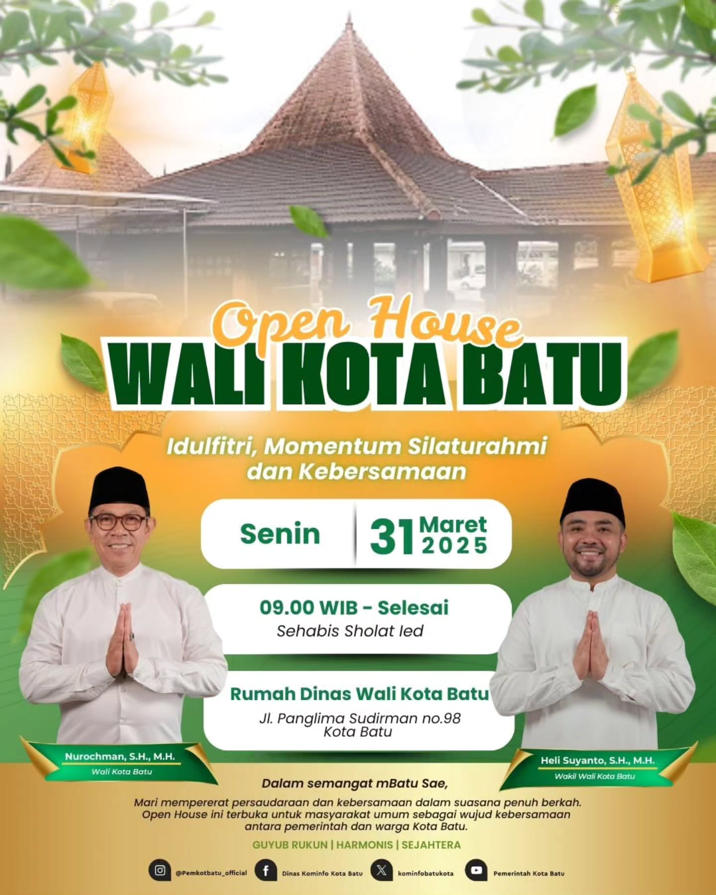 Open House Wali Kota Batu untuk Merayakan Idulfitri
