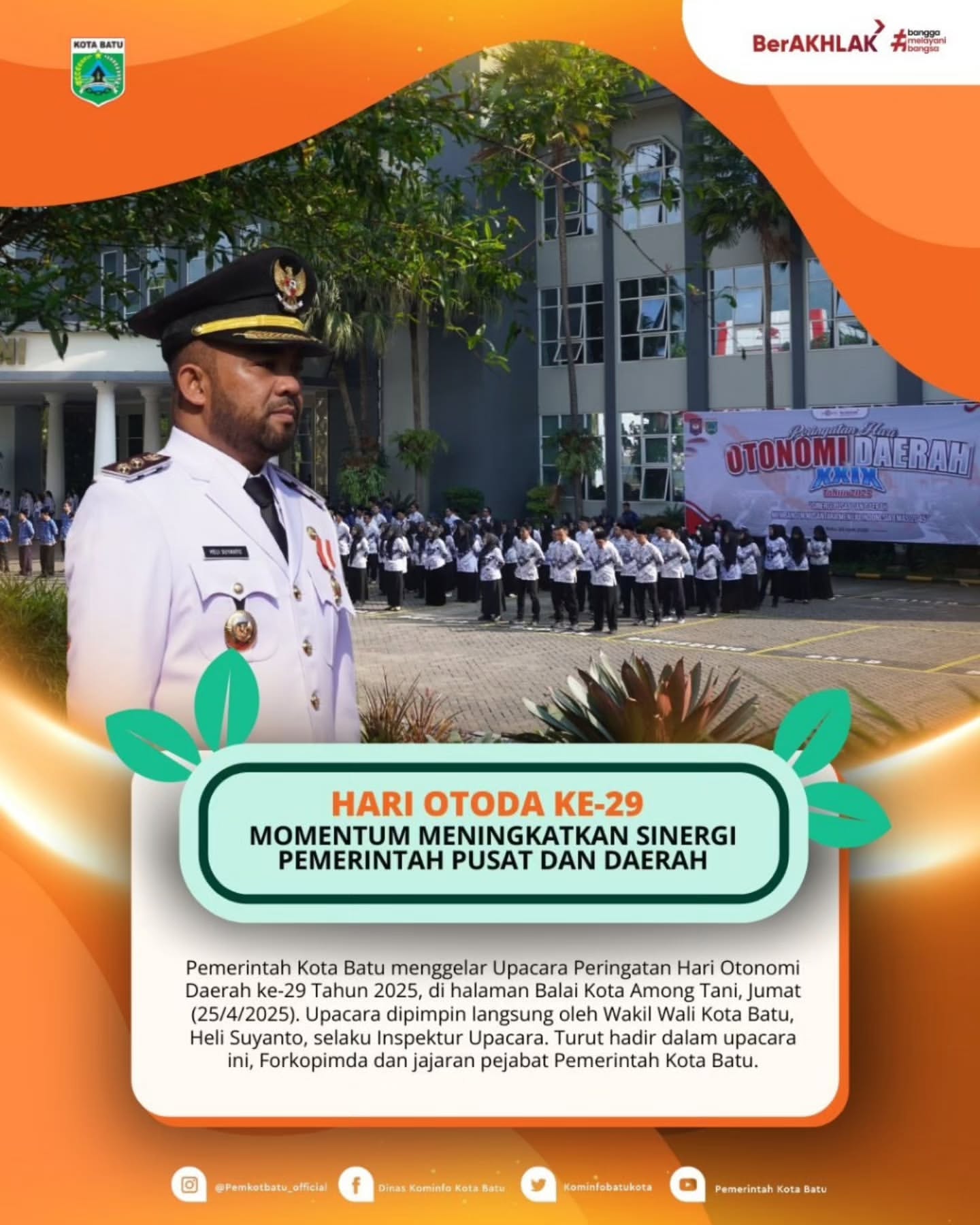 Pemerintah Kota Batu Rayakan Peringatan Hari Otonomi Daerah ke-29