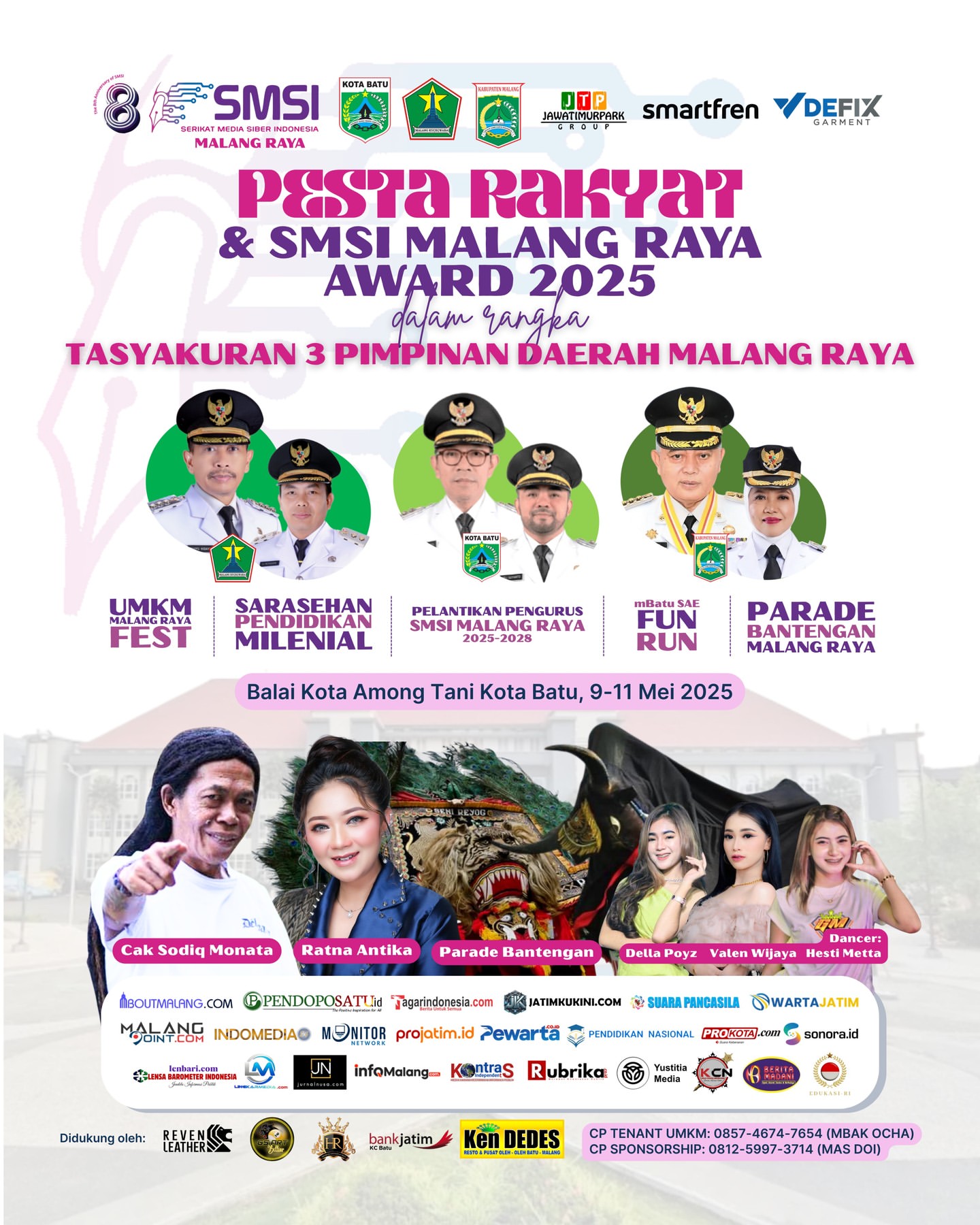 Pesta Rakyat dan SMSI Malang Raya Award 2025: Meriahkan Kebersamaan dan Kreativitas Lokal