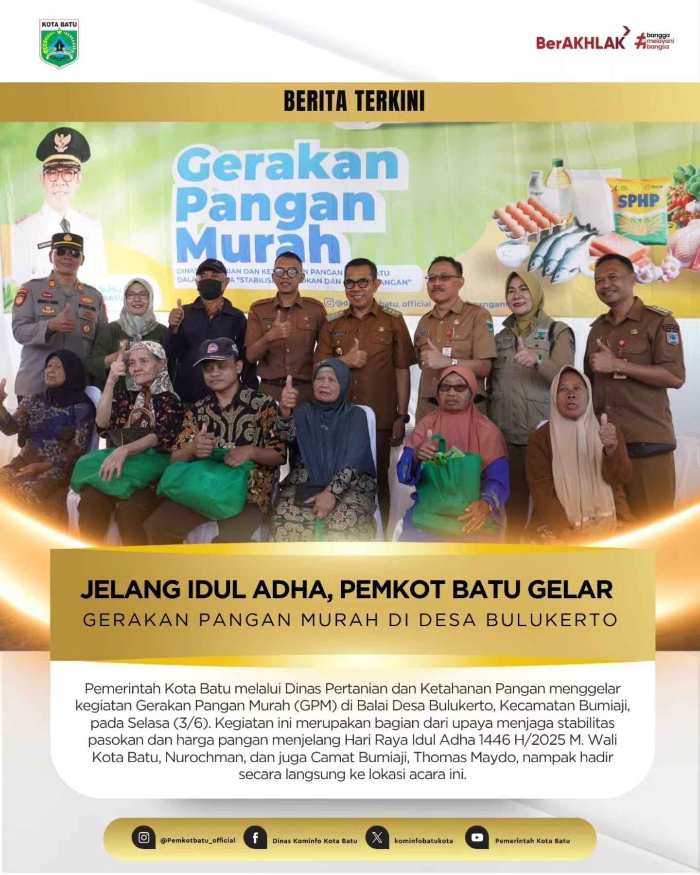 Gerakan Pangan Murah di Desa Bulukerto Menjelang Idul Adha
