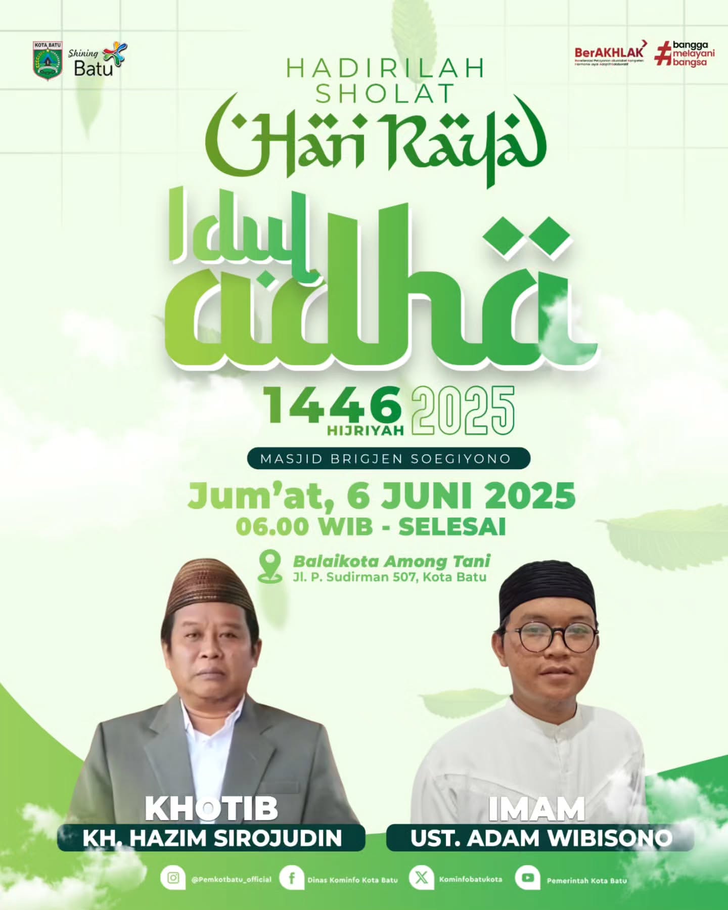 Sholat Hari Raya Idul Adha 1446 H di Kota Batu