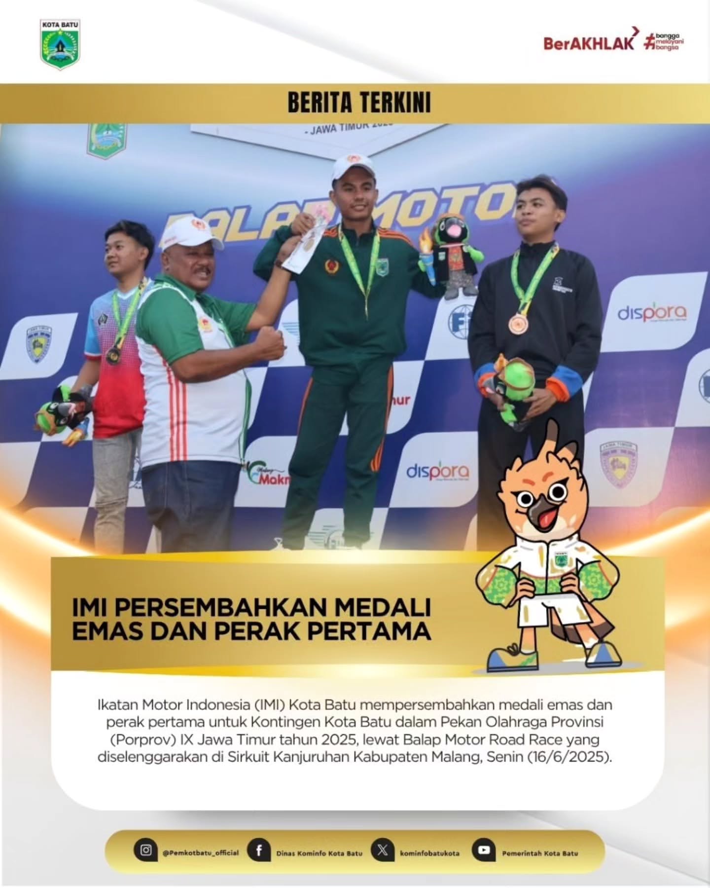 Kota Batu Raih Medali Pertama di Porprov IX Jatim 2025
