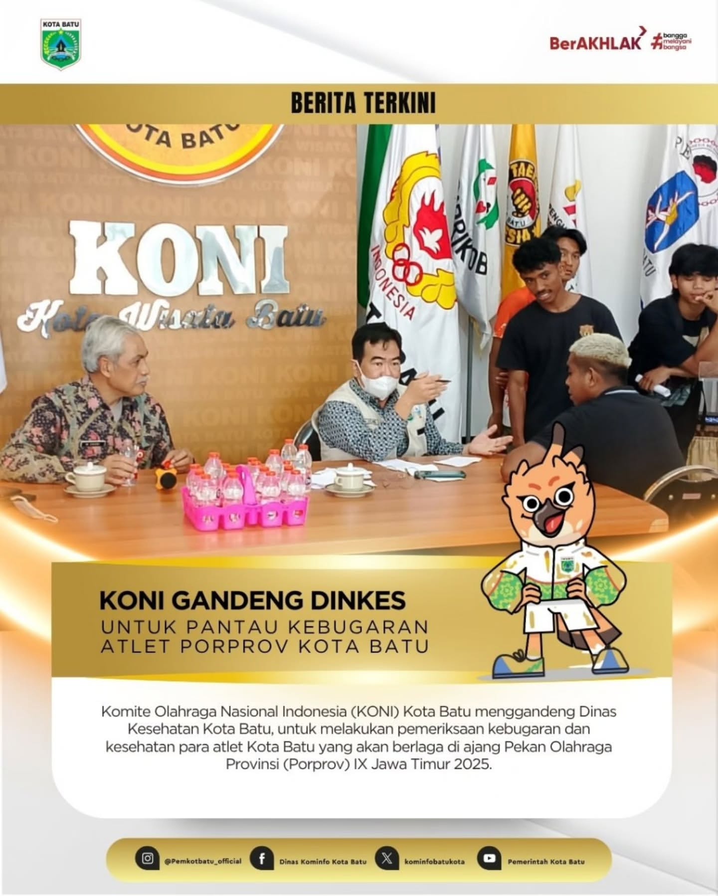 Pemeriksaan Kesehatan Atlet Kota Batu Menuju Porprov IX Jawa Timur 2025