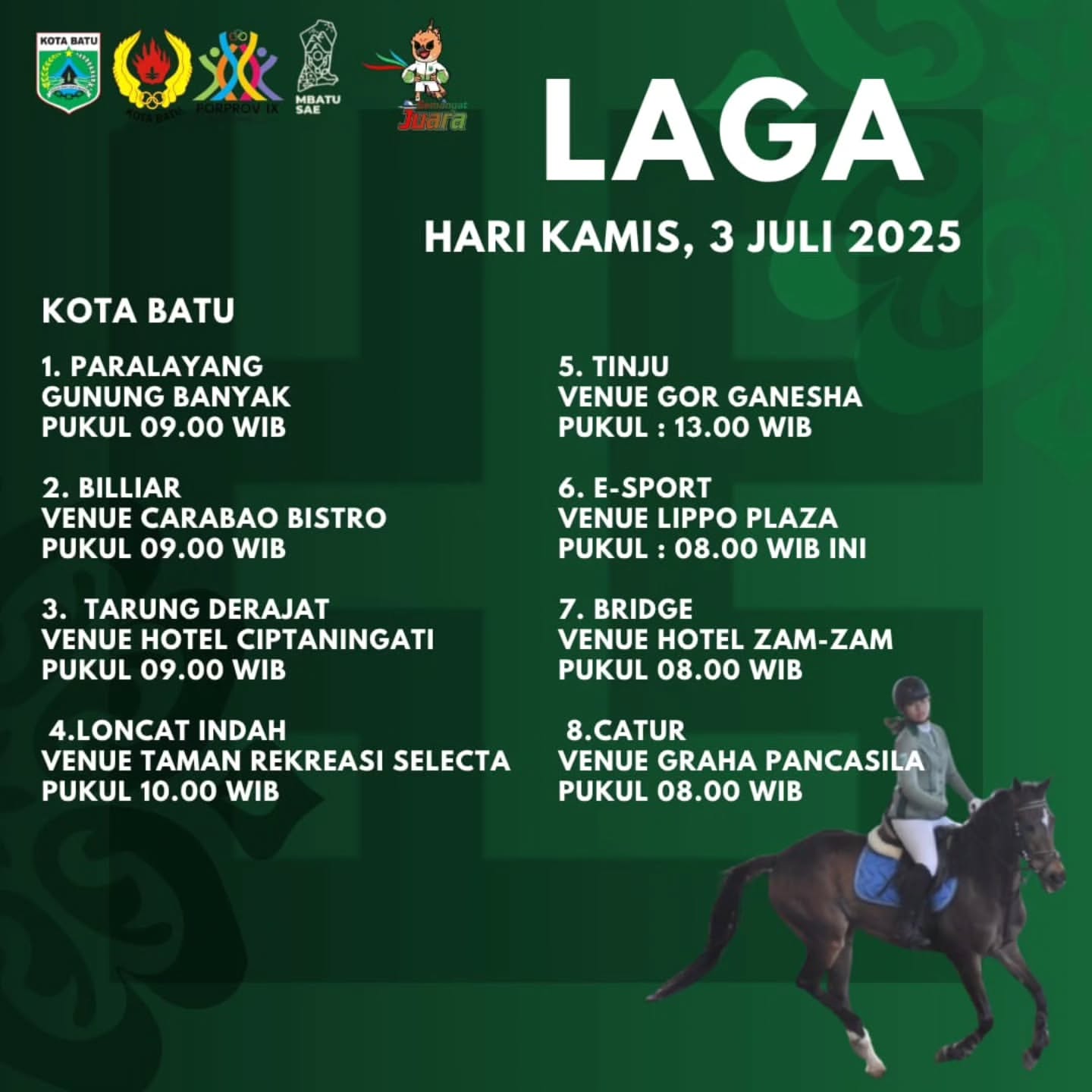 Pekan Olahraga Provinsi IX Jawa Timur Diadakan di Kota Batu