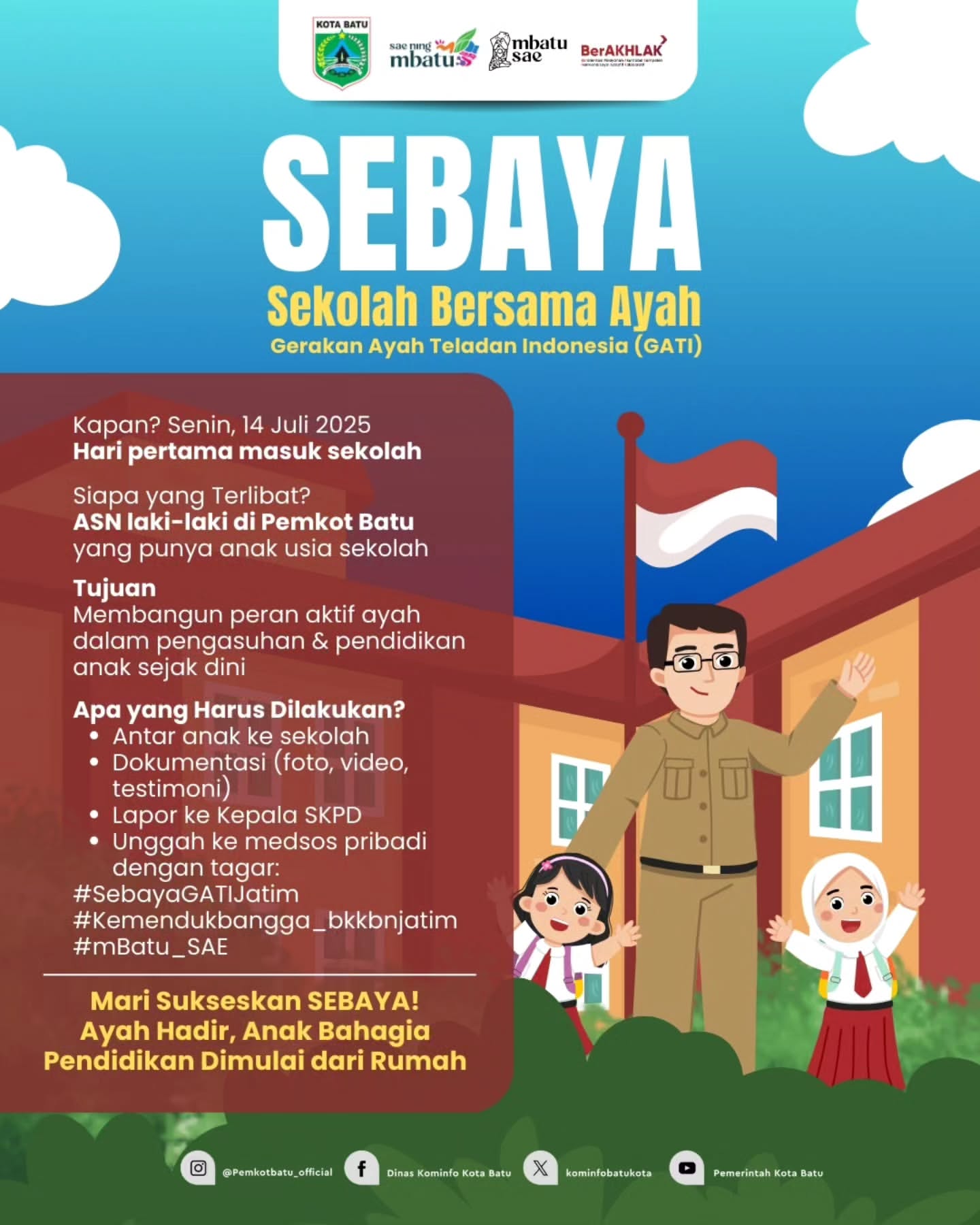 Ayah Hadir di Hari Pertama Sekolah: Dukungan untuk Anak-anak