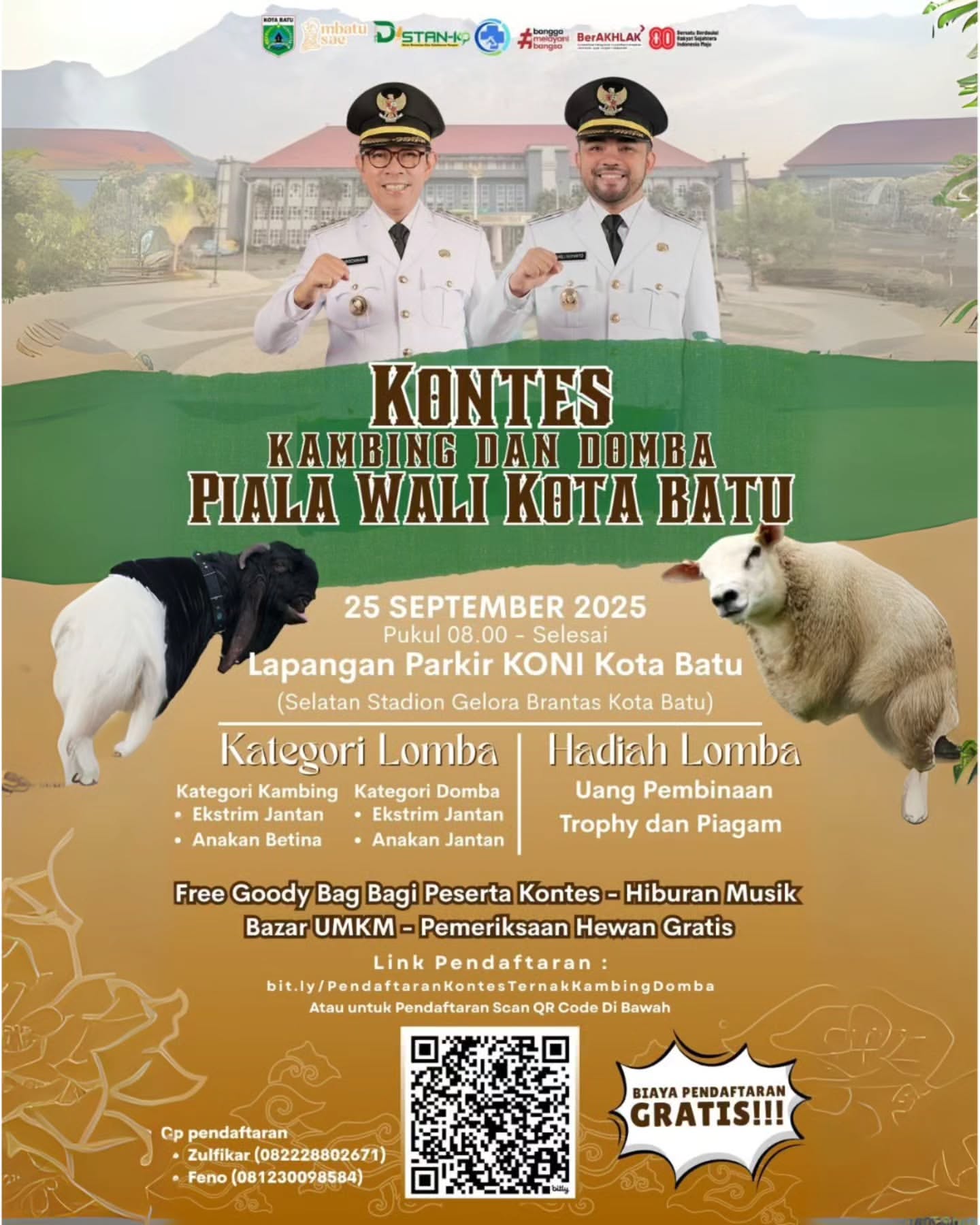 Kontes Kambing dan Domba Piala Wali Kota Batu 2025, Ajang Seru Pecinta Hewan Ternak