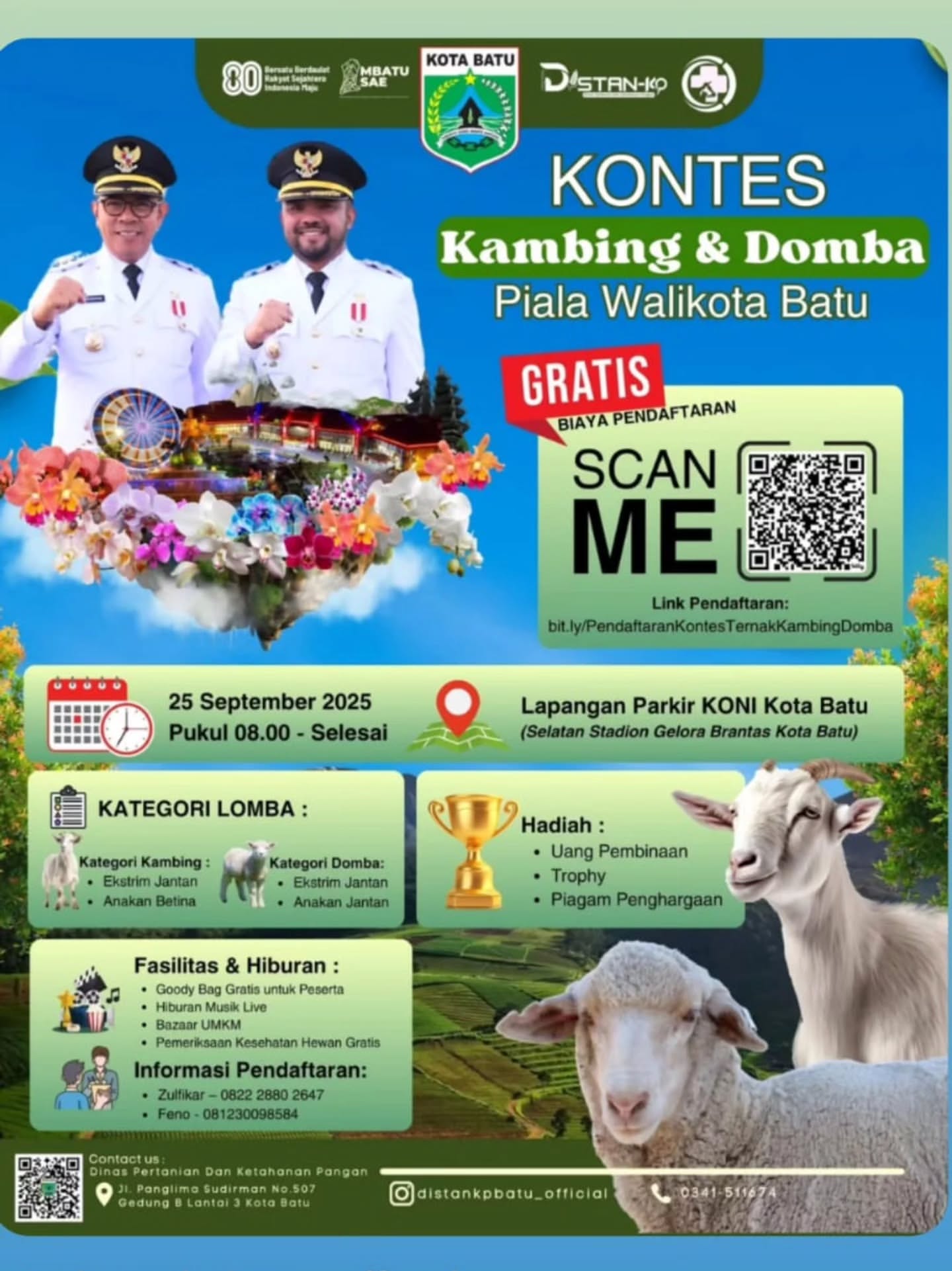 Kontes Kambing dan Domba Piala Wali Kota Batu 2025, Ajang Bergengsi untuk Peternak Lokal