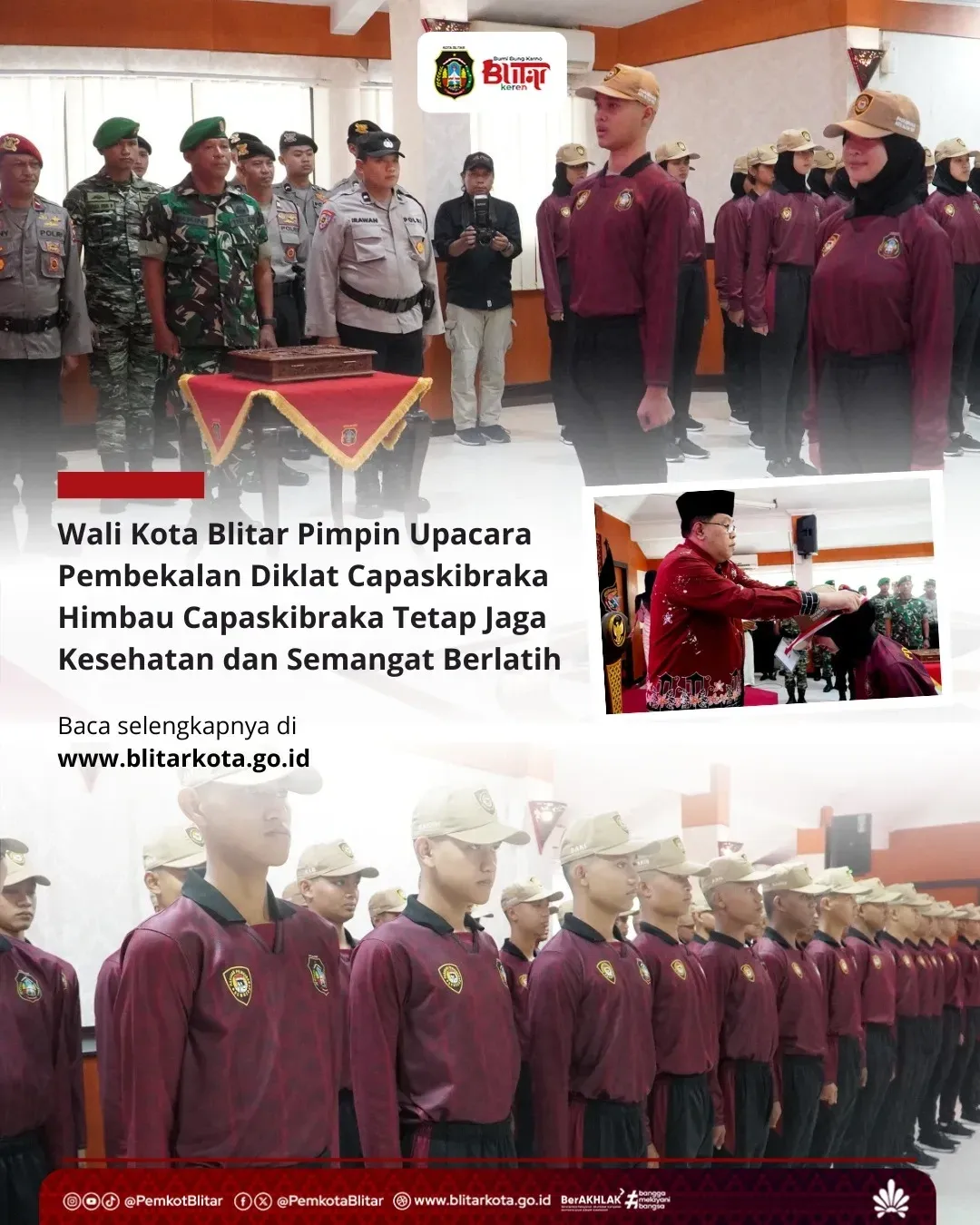 Pelatihan Calon Pasukan Pengibar Bendera Pusaka Dimulai di Kota Blitar