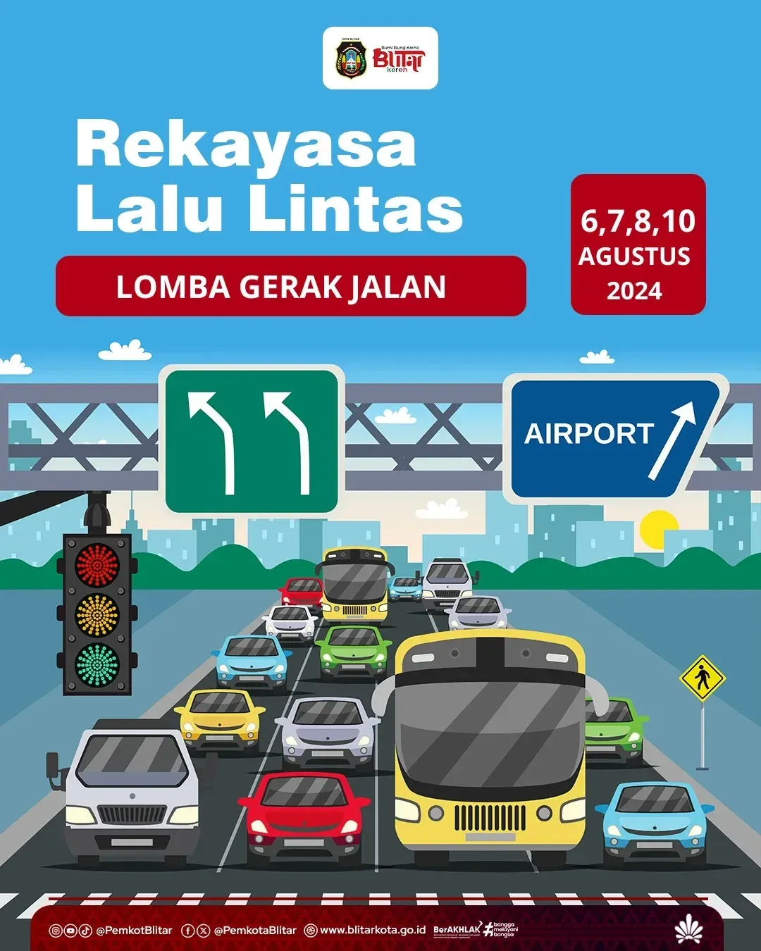 Pengumuman Rekayasa Lalu Lintas untuk Lomba Baris Berbaris di Blitar