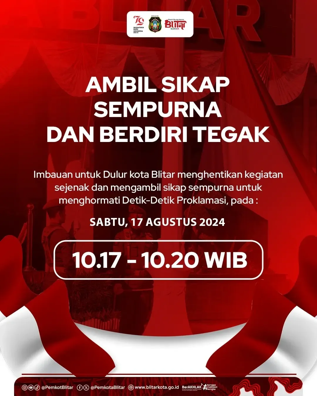 Peringatan Detik-Detik Proklamasi di Blitar