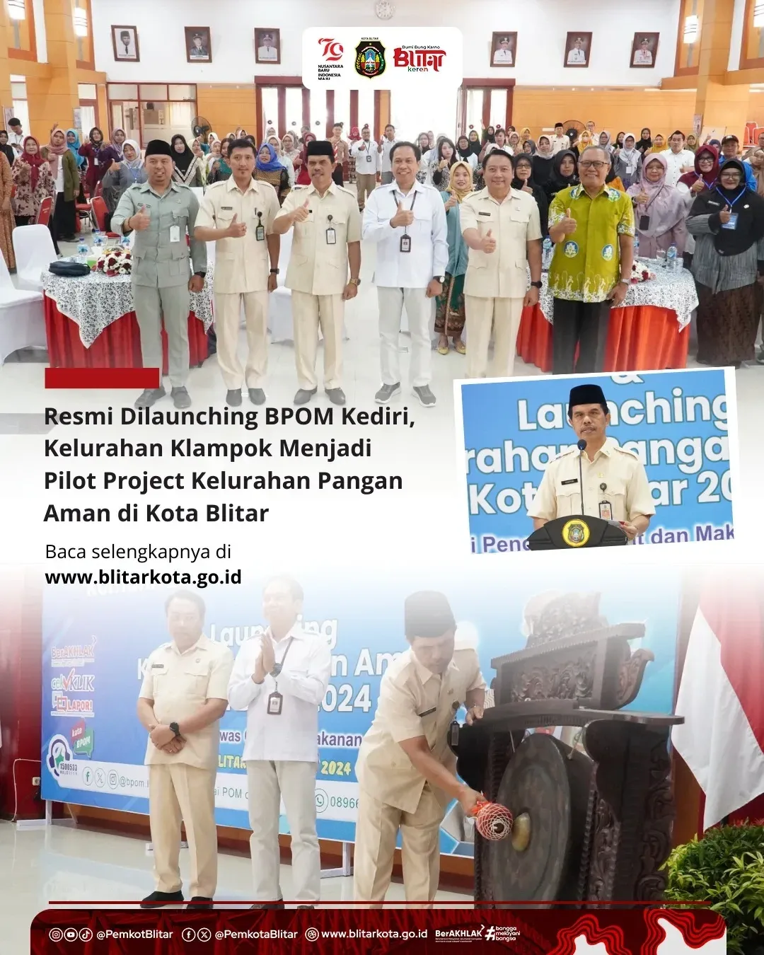 Peluncuran Program Kelurahan Pangan Aman di Blitar