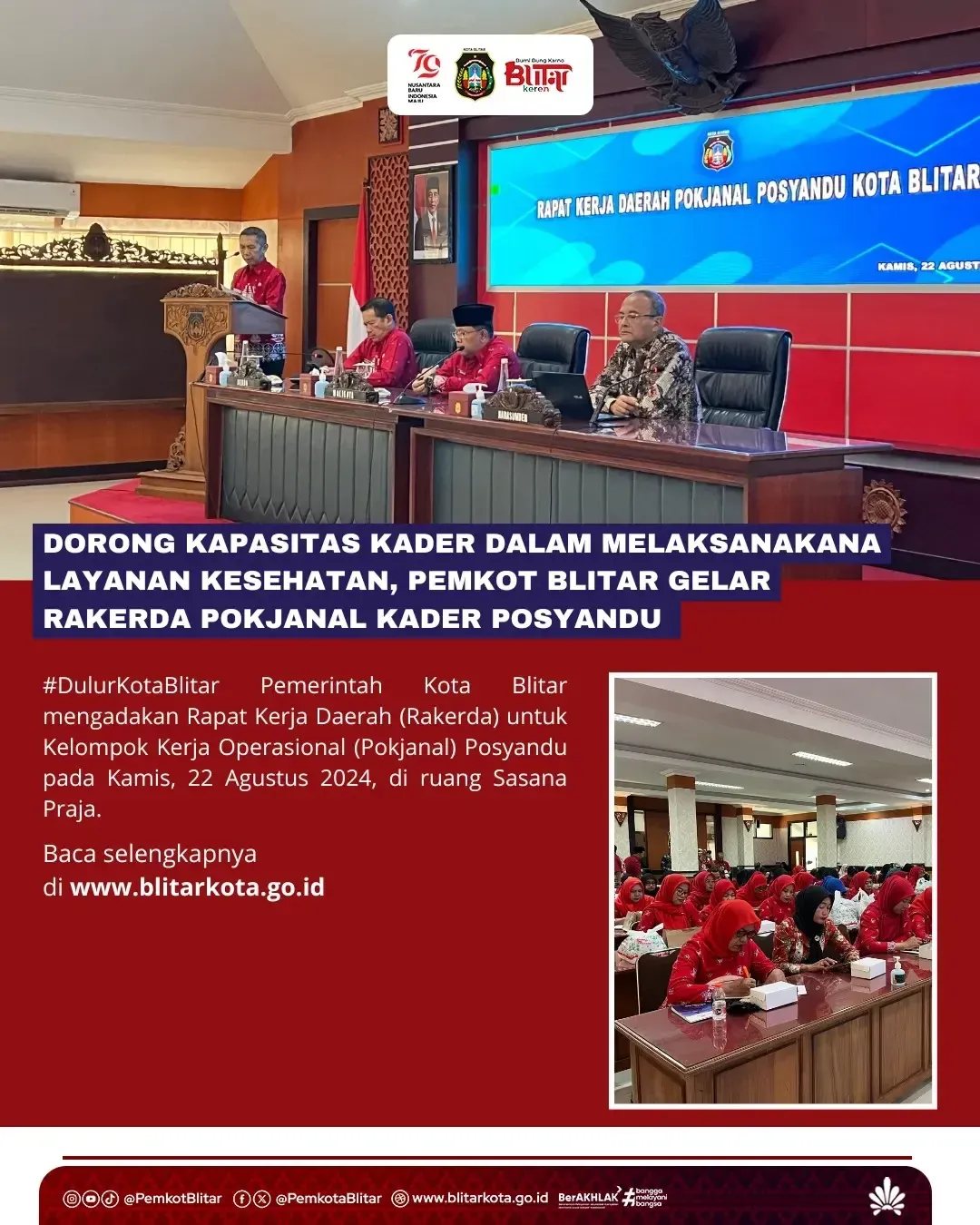 Rapat Kerja Daerah Untuk Tingkatkan Kualitas Posyandu di Kota Blitar