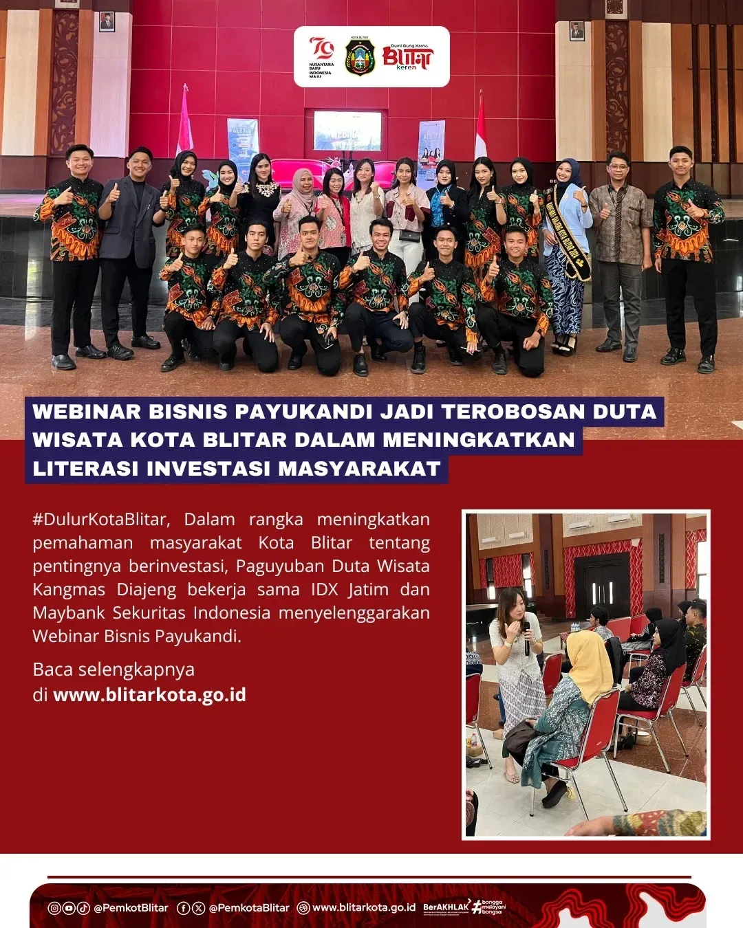 Webinar Bisnis Payukandi Meningkatkan Literasi Investasi di Blitar