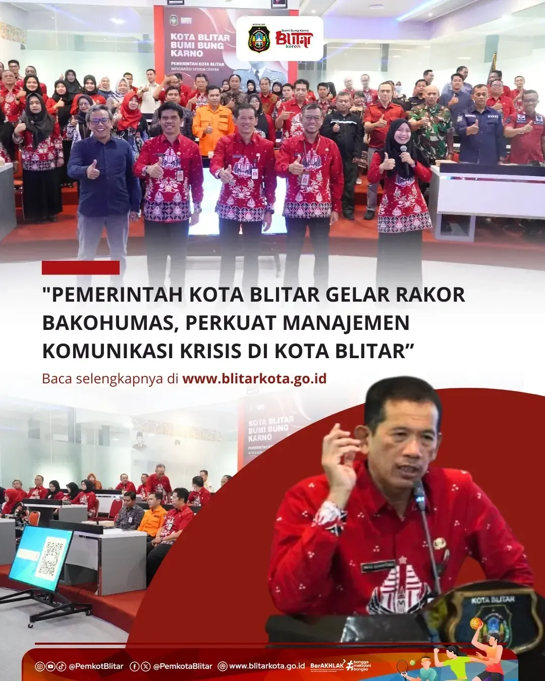Pemerintah Kota Blitar Gelar Rapat Koordinasi Bakohumas untuk Tingkatkan Manajemen Komunikasi Krisis