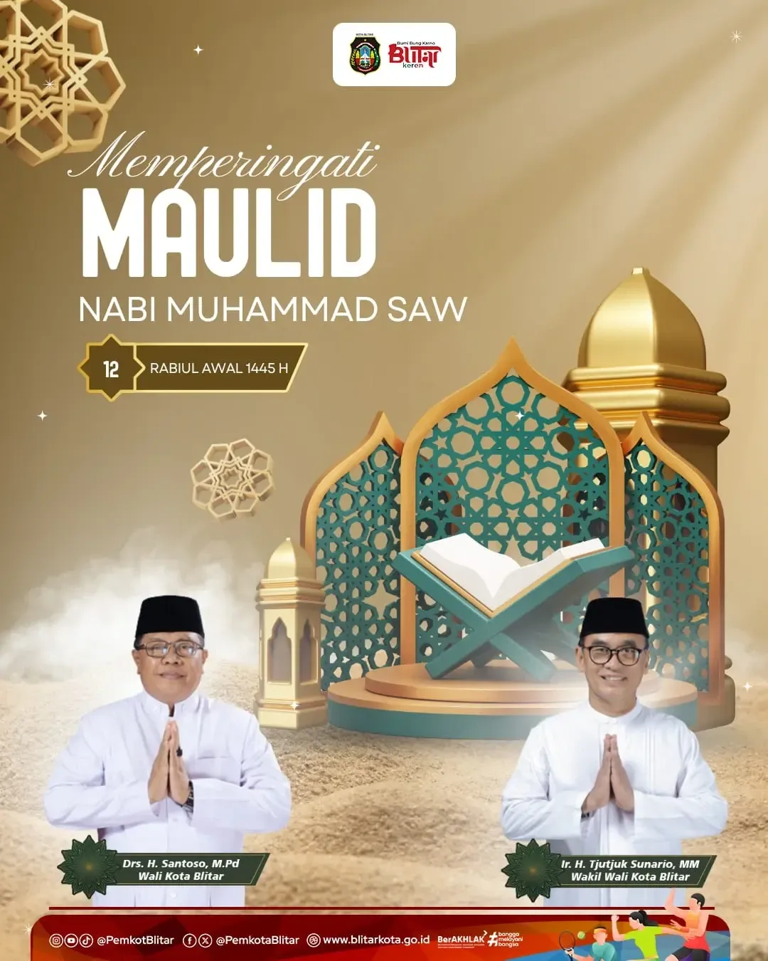 Memperingati Maulid Nabi Muhammad SAW di Kota Blitar