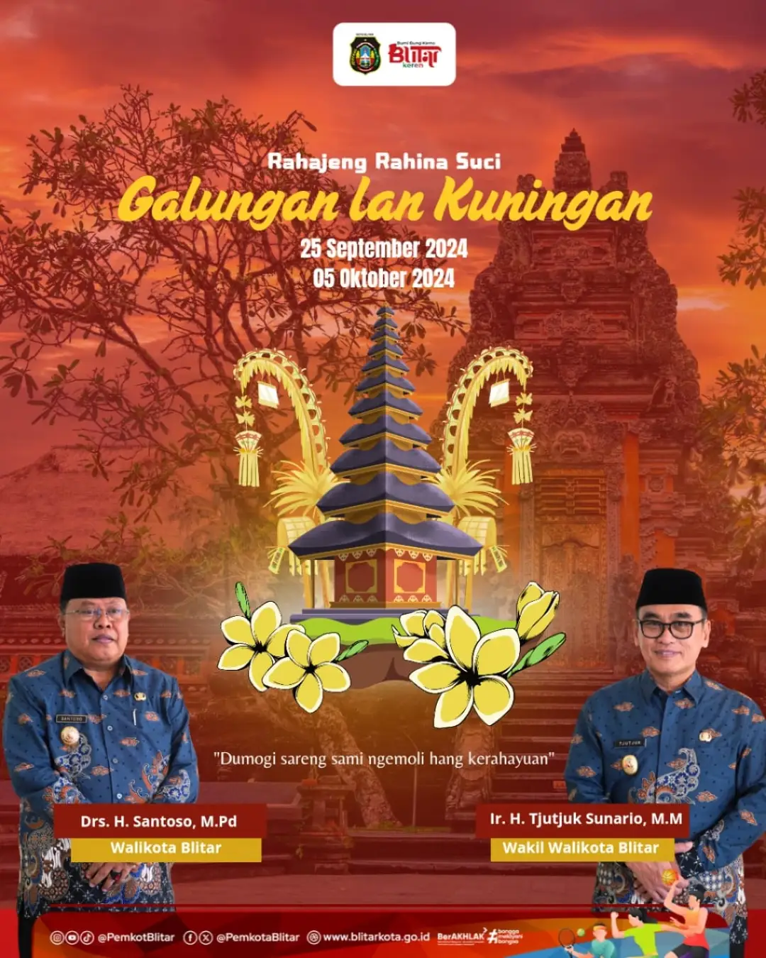 Selamat Hari Raya Galungan bagi Umat Hindu
