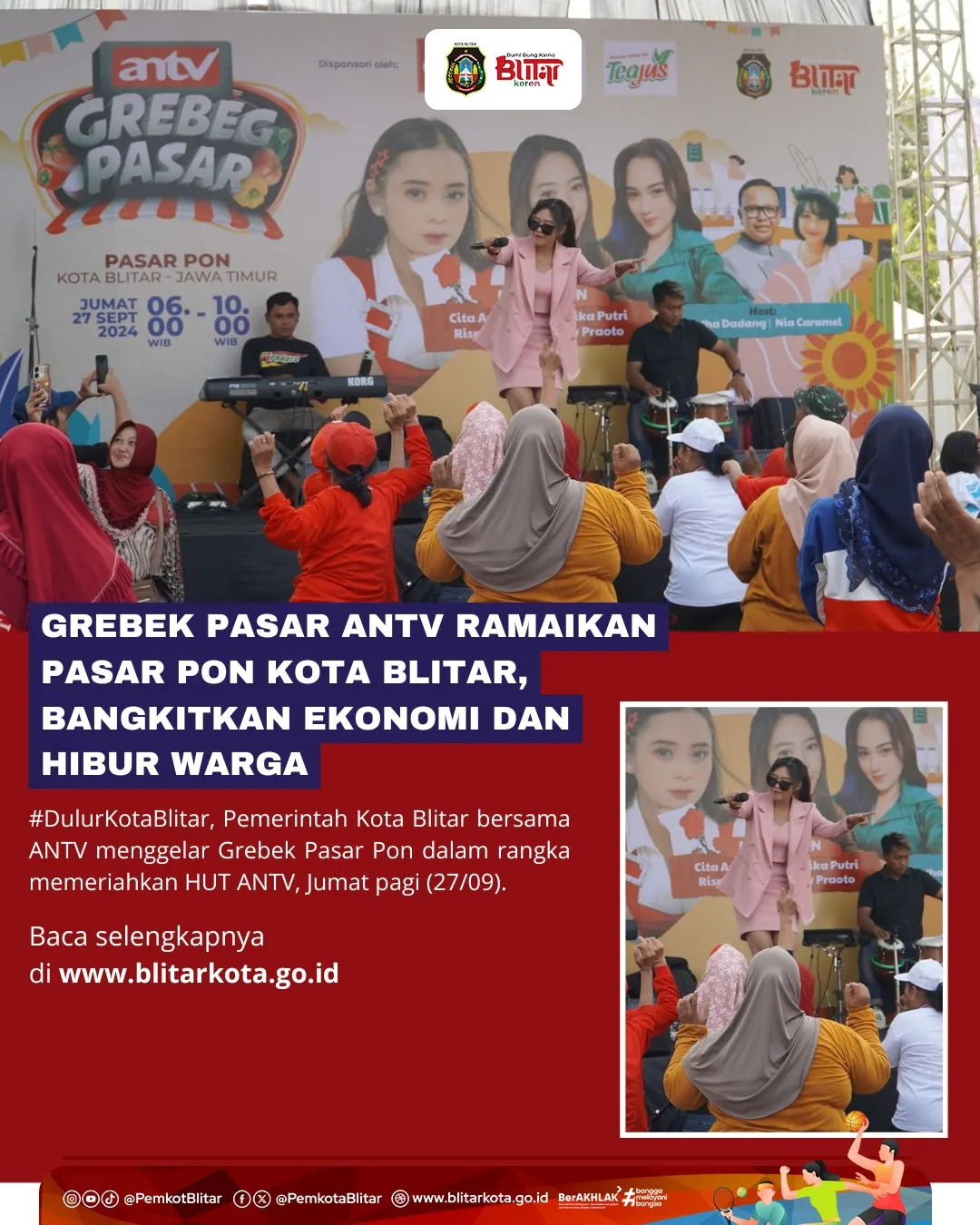 Grebek Pasar Pon: Pemerintah Kota Blitar dan ANTV Rayakan HUT ANTV
