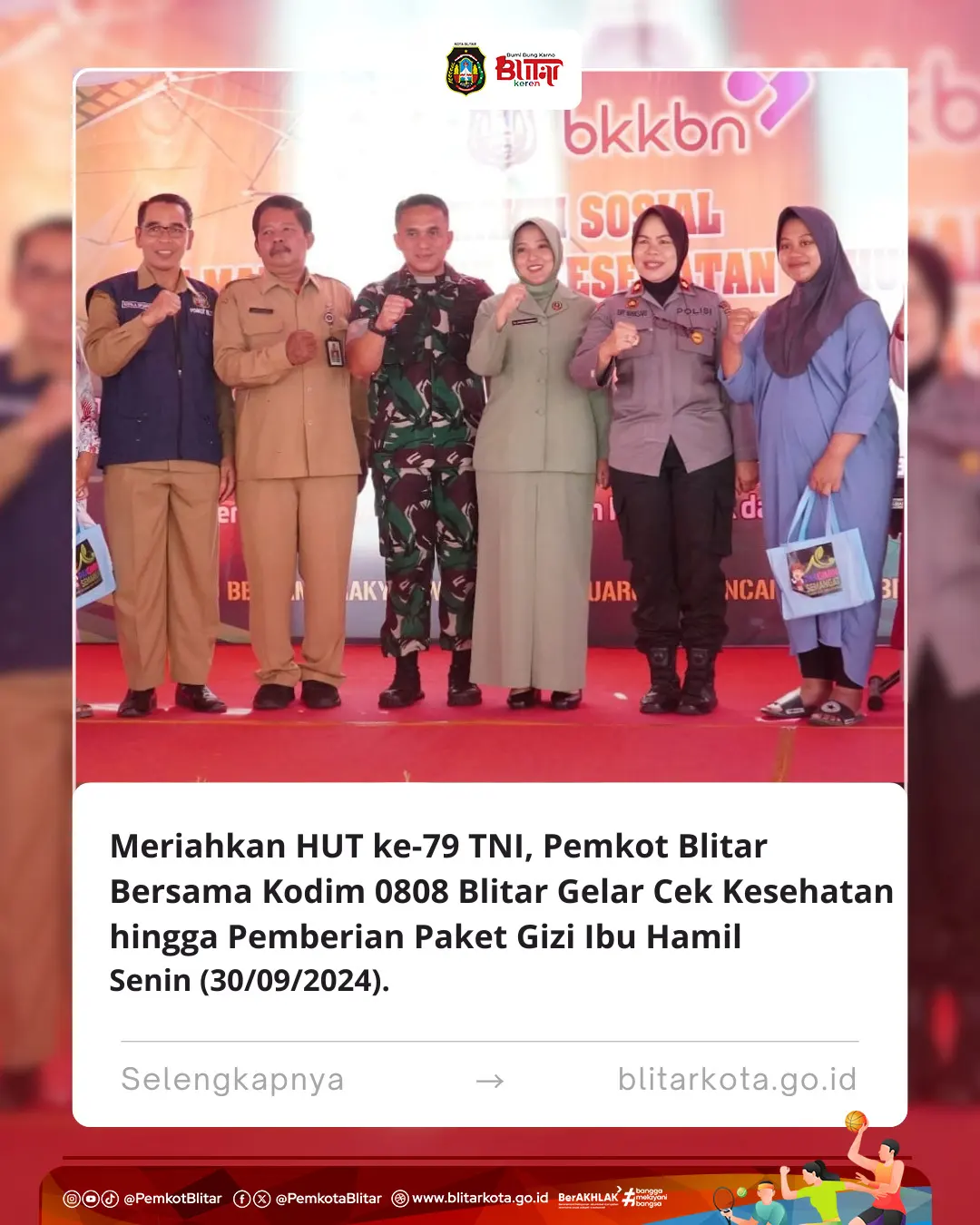 Pemerintah Kota Blitar Gelar Cek Kesehatan Gratis dan Paket Gizi untuk Ibu Hamil