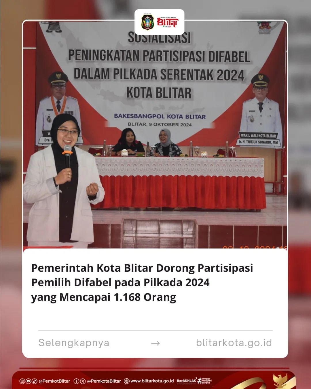 Dukungan untuk Pemilih Difabel di Pilkada 2024 di Kota Blitar