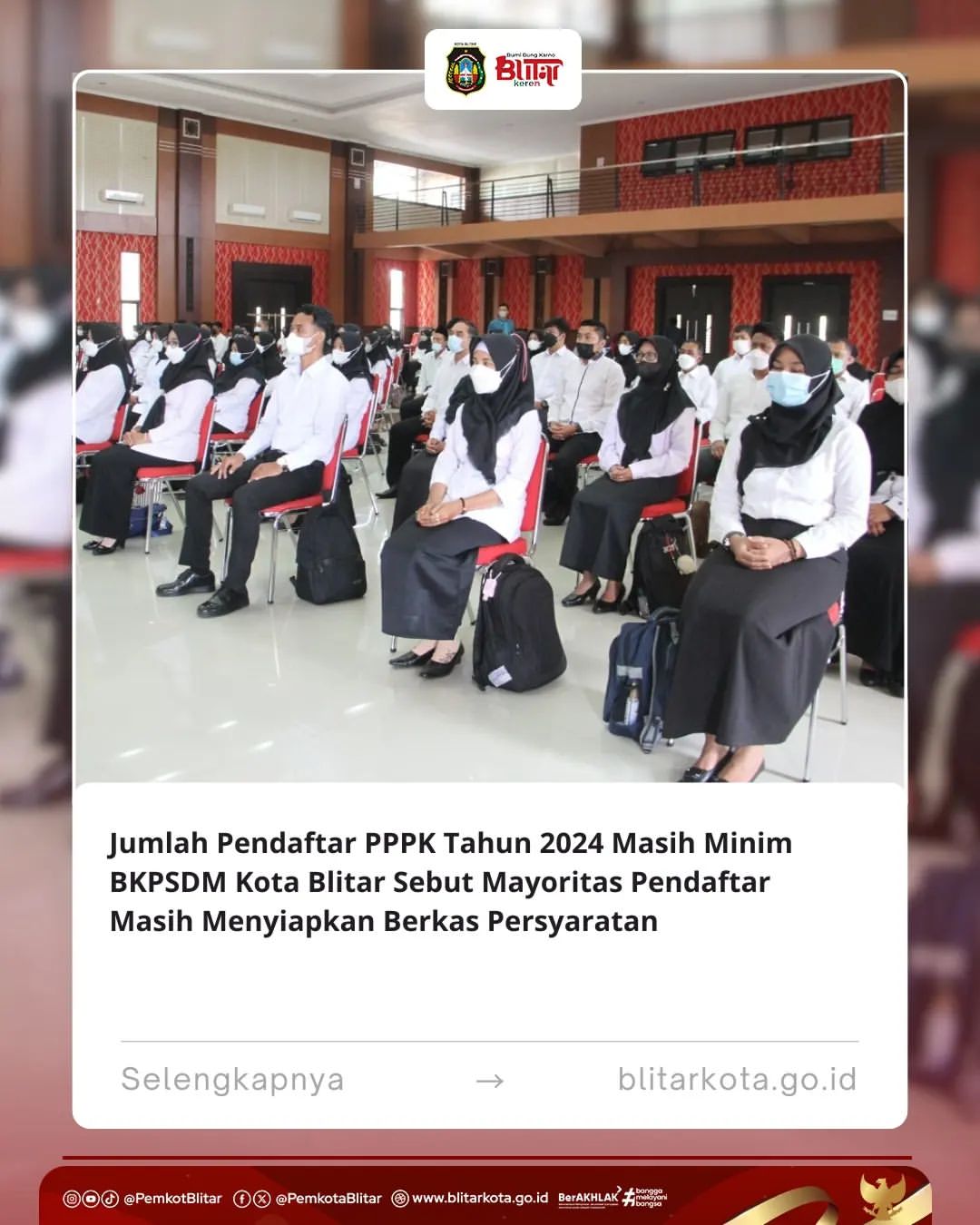 Pendaftaran Pegawai Pemerintah dengan Perjanjian Kerja di Kota Blitar Dimulai