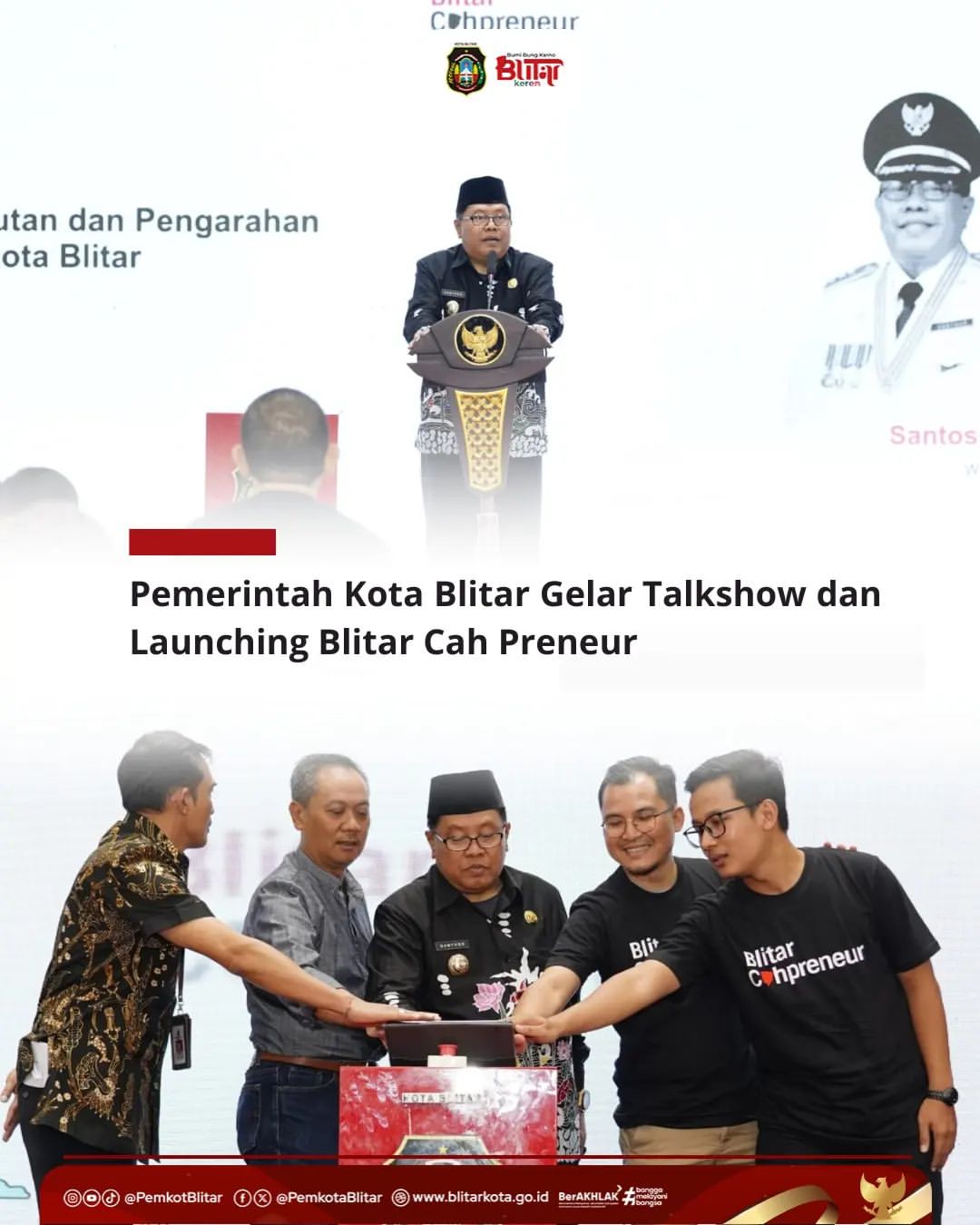 Launching Program Blitar Cah Preneur Dukung Wirausaha Muda di Blitar