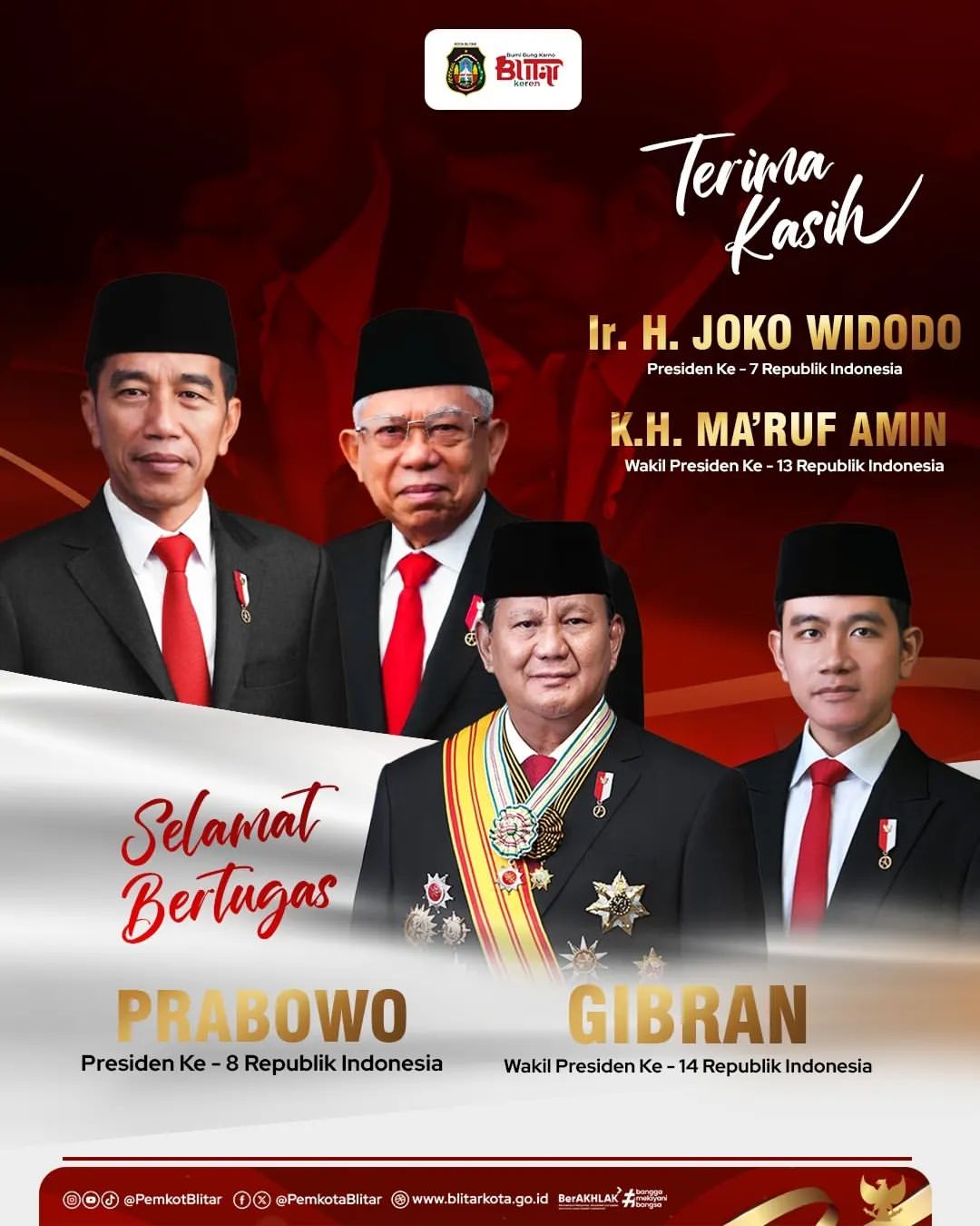 Perubahan Kepemimpinan di Indonesia: Selamat untuk Presiden dan Wakil Presiden yang Baru