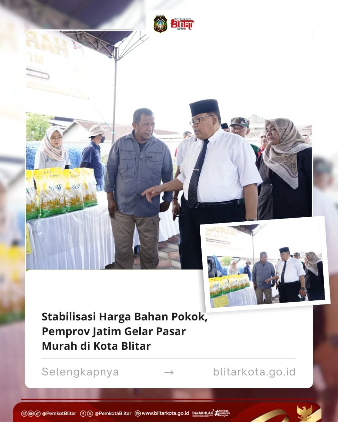Pasar Murah di Kota Blitar untuk Stabilkan Harga Bahan Pokok