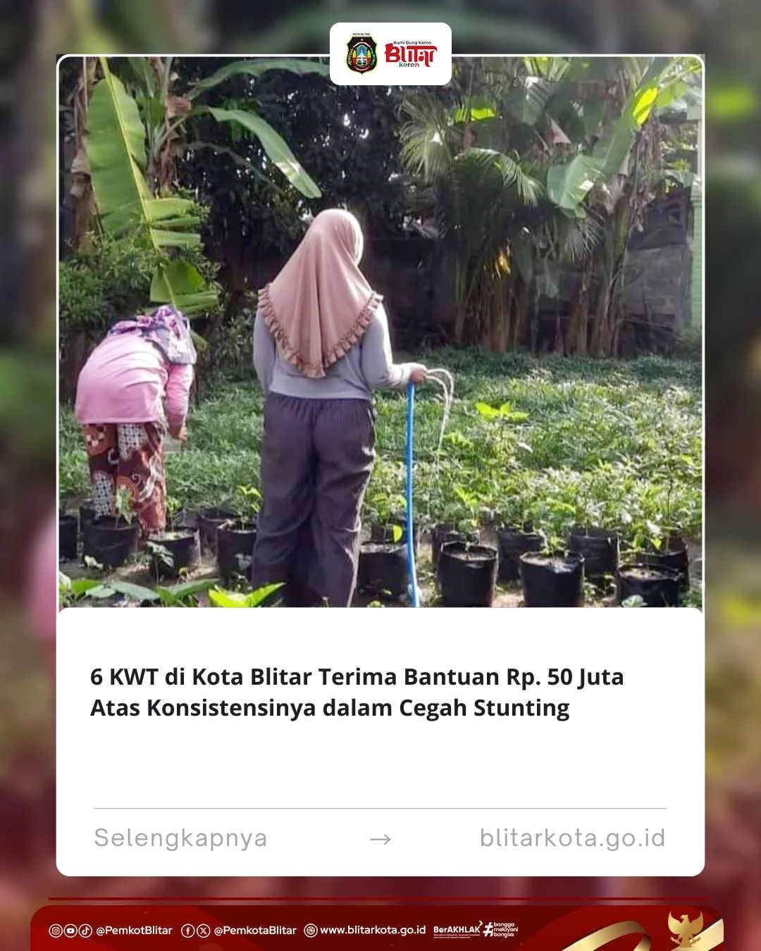 Pemkot Blitar Lakukan Upaya Cegah Stunting Melalui KWT