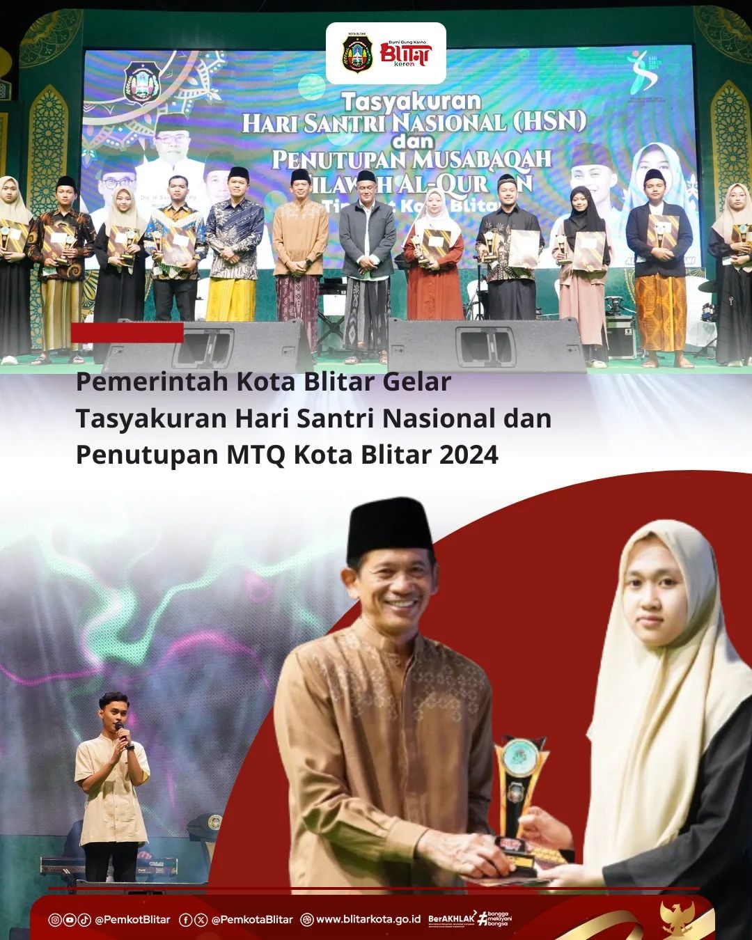 Hari Santri Nasional 2024 Dimeriahkan dengan Pawai dan MTQ di Blitar
