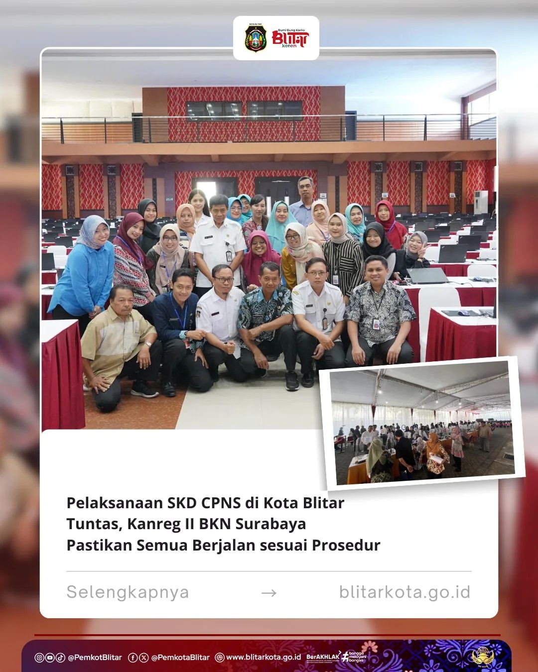 Selamat! Kota Blitar Sukses Selenggarakan SKD CPNS Pertama Kalinya