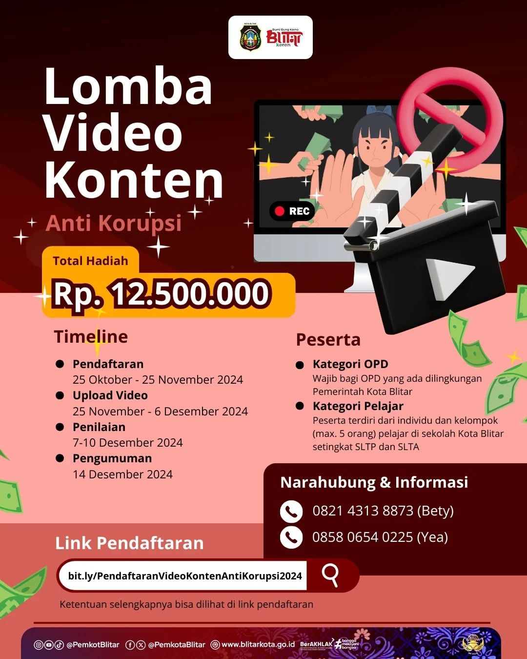Lomba Video Konten Anti-Korupsi dengan Hadiah Menarik!