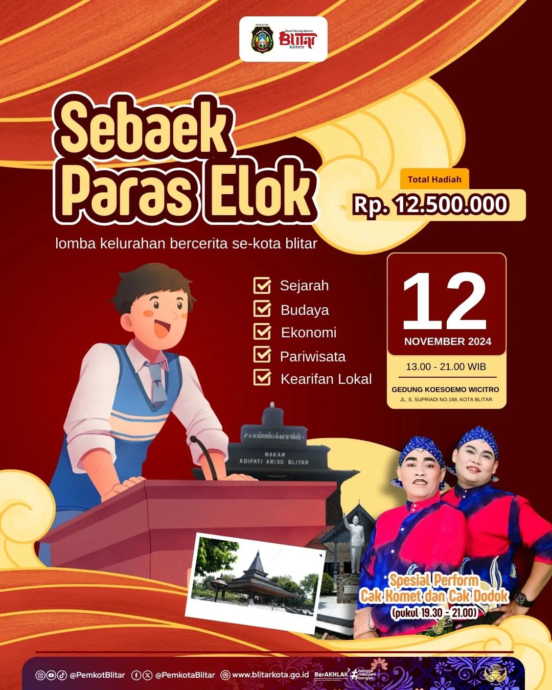 Lomba Kelurahan Bercerita SEBAEK PARAS ELOK di Kota Blitar