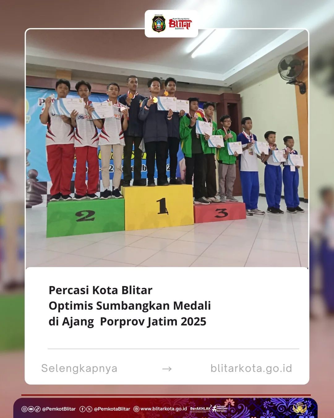 Percasi Kota Blitar Siap Tampil di Porprov Jatim 2025