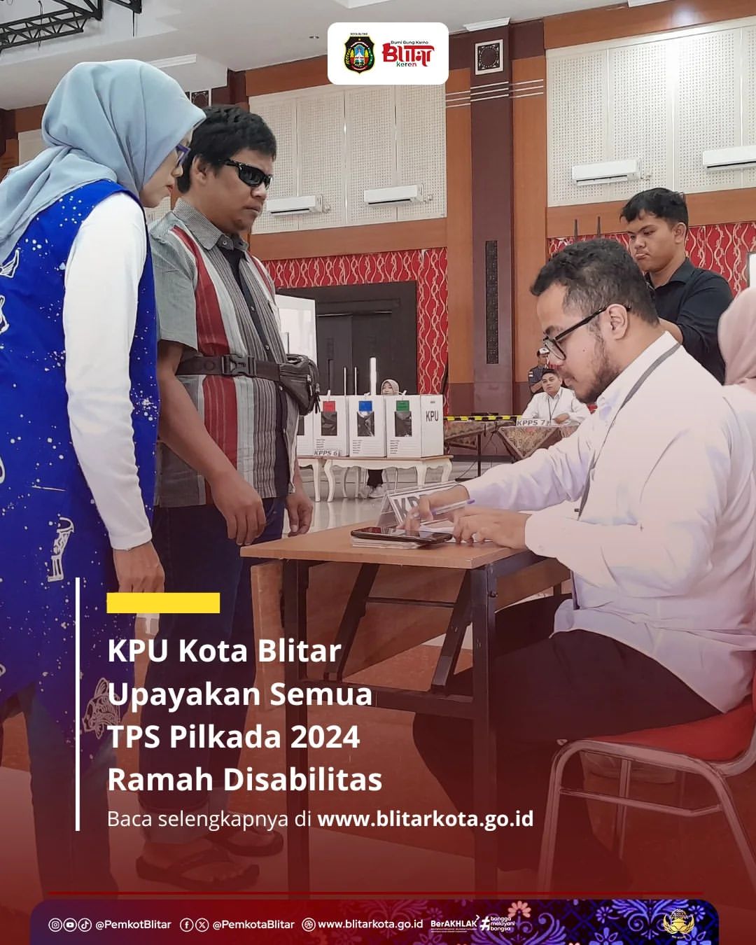 Persiapan KPU Kota Blitar untuk Pemilih Disabilitas