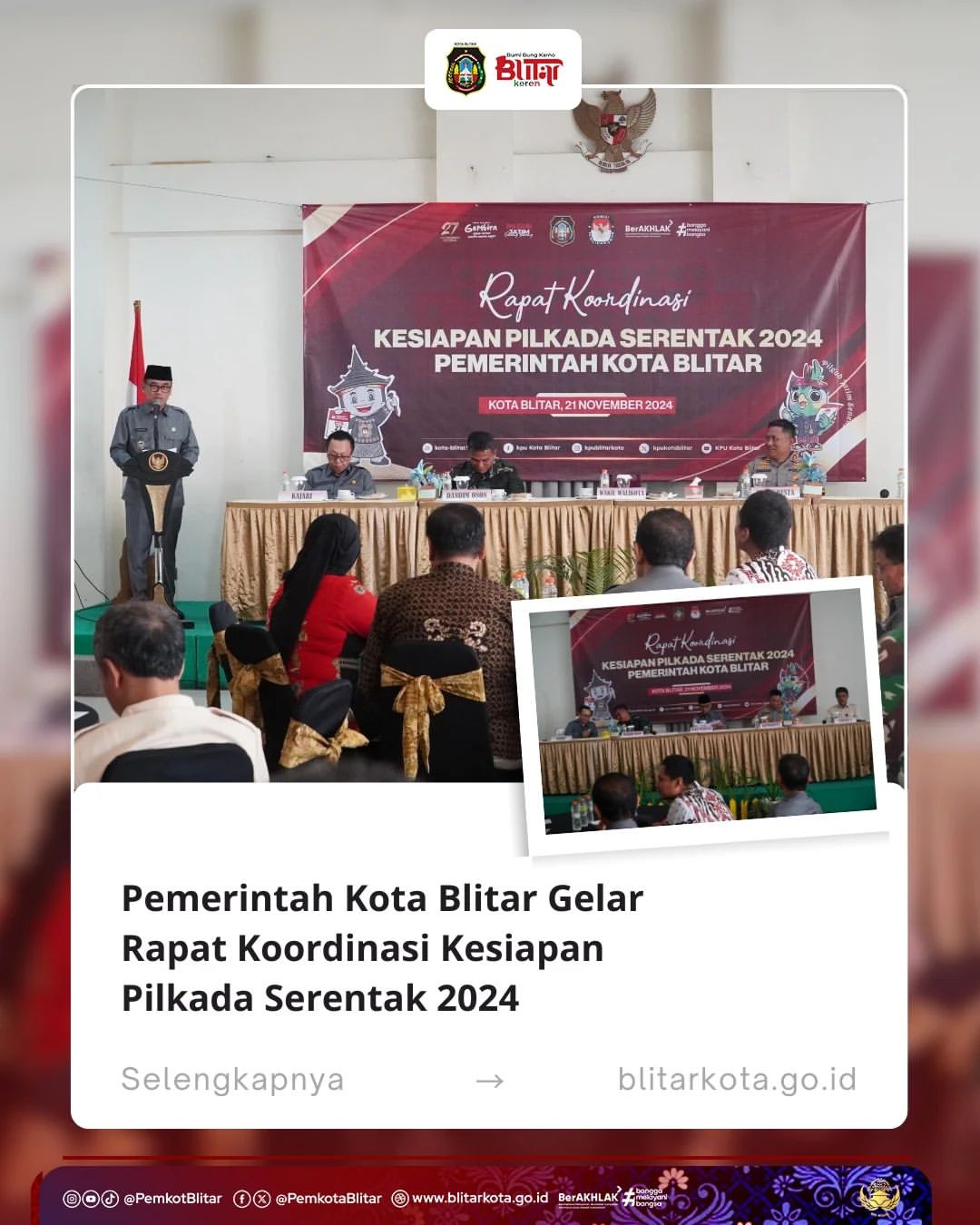 Pemerintah Kota Blitar Siap Gelar Pilkada Serentak 2024