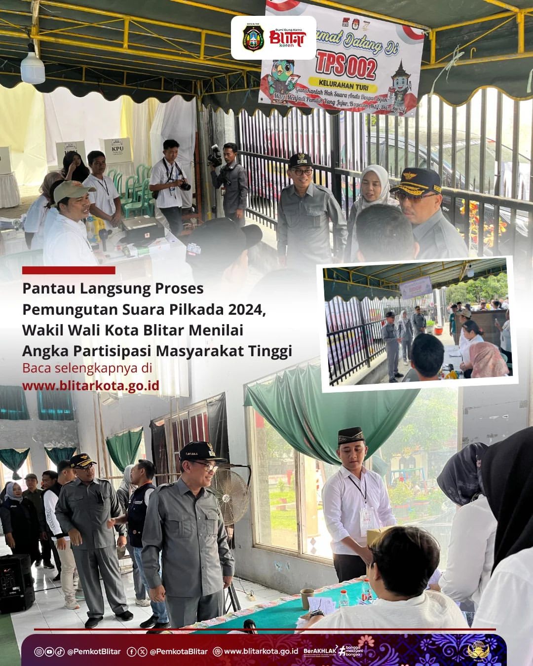 Pilkada Serentak 2024 di Kota Blitar Berlangsung Lancar dan Aman