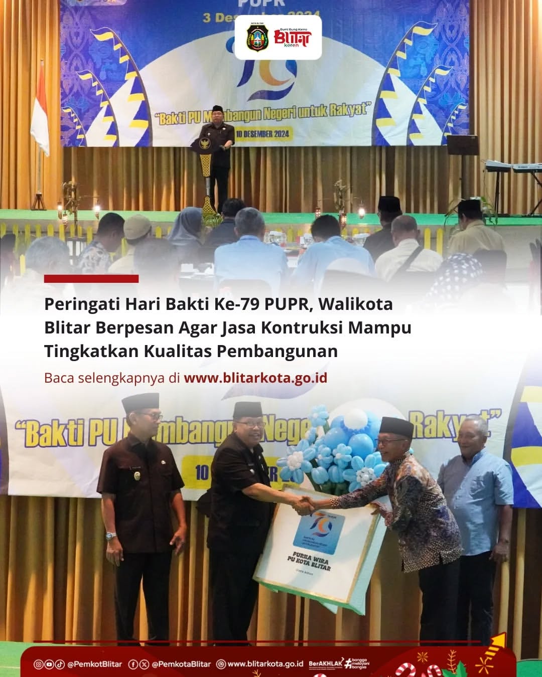 Pemerintah Kota Blitar Rayakan Hari Bakti PUPR ke-79