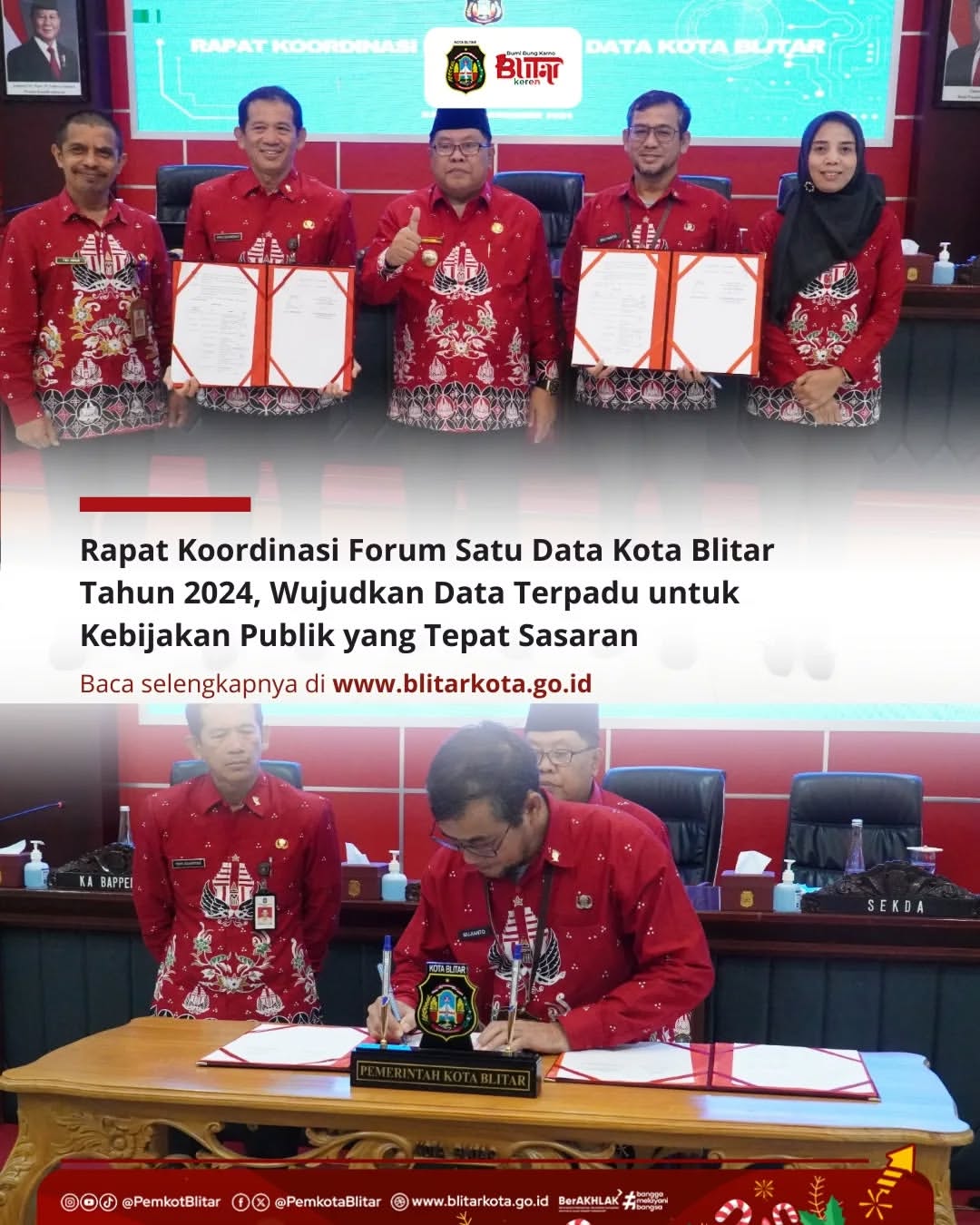 Pemerintah Kota Blitar Gelar Rapat Koordinasi Satu Data Indonesia