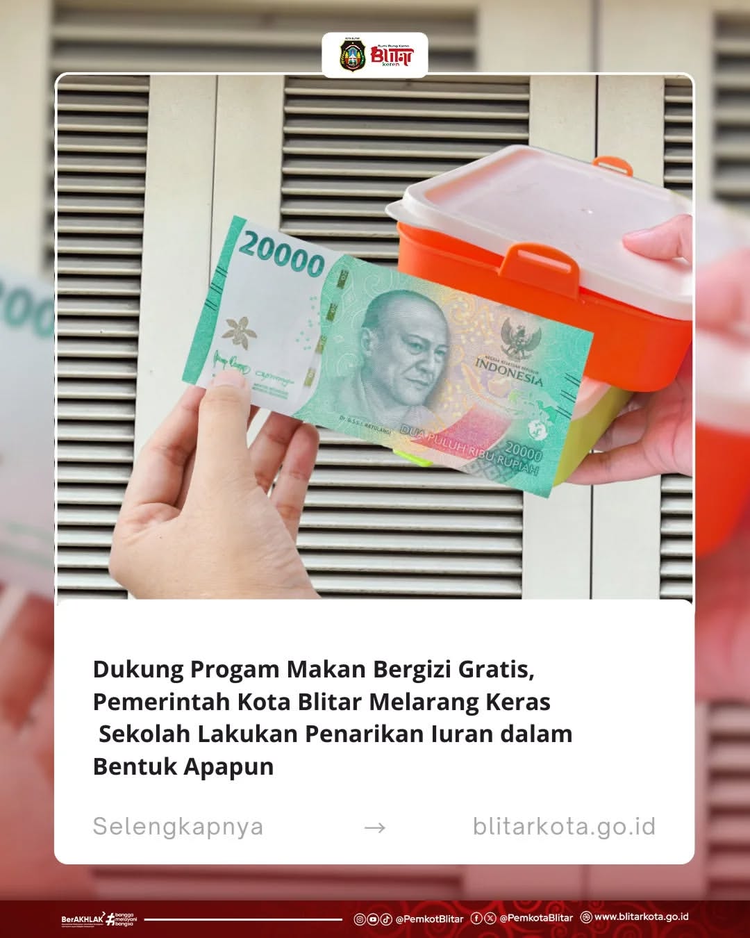 Pemerintah Kota Blitar Resmi Luncurkan Program Makan Bergizi Gratis